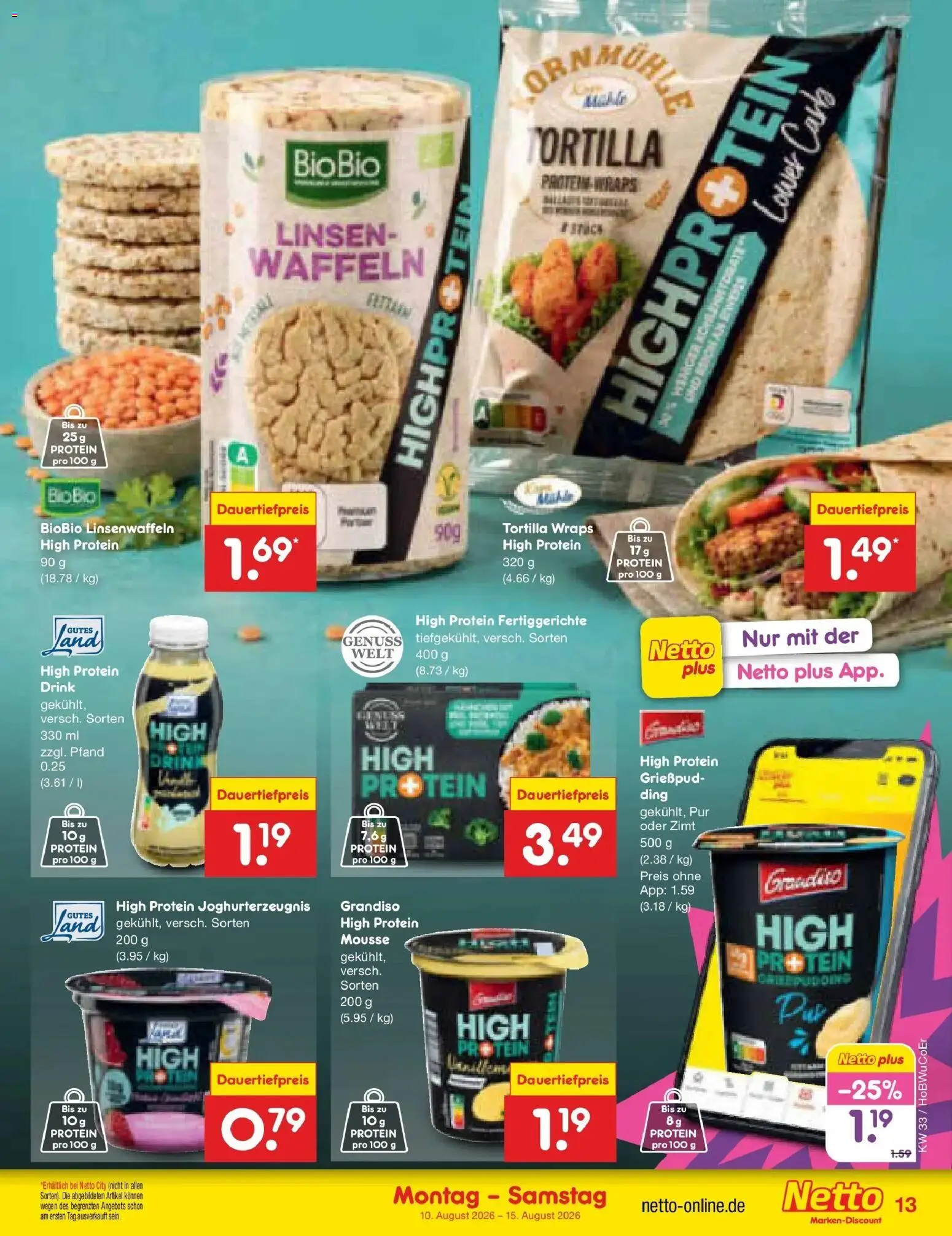 Netto Marken-Discount Prospekt Delitzsch – gültig ab 10.08.2026 | Seite: 15 | Produkte: Waffeln, Fertiggerichte