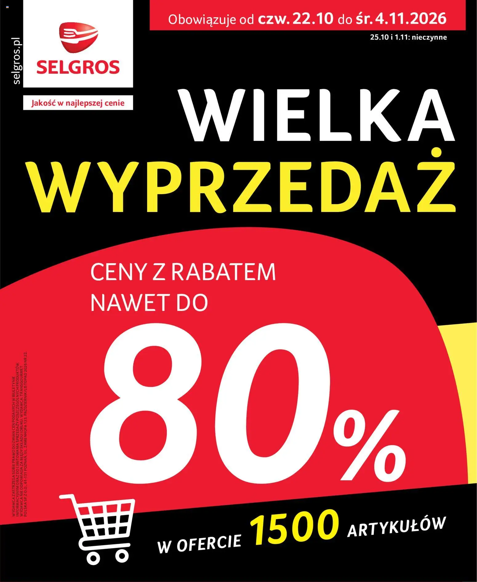 Selgros cash&carry gazetka - Totalna Wyprzedaż od 22.10.2026 | Strona: 1