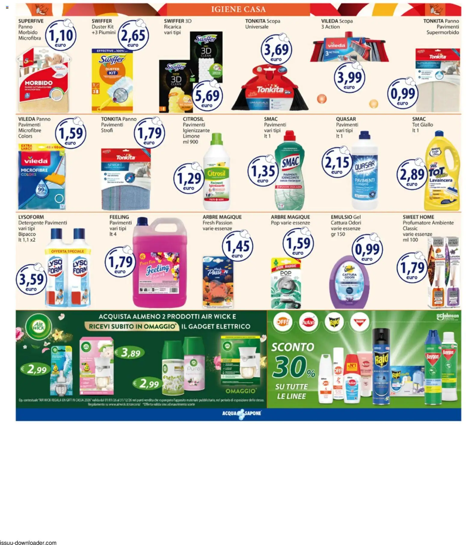 Volantino Acqua e Sapone del 27/07/2026 | Pagina: 17 | Prodotti: Sapone, Detergente, Limone, Scopa