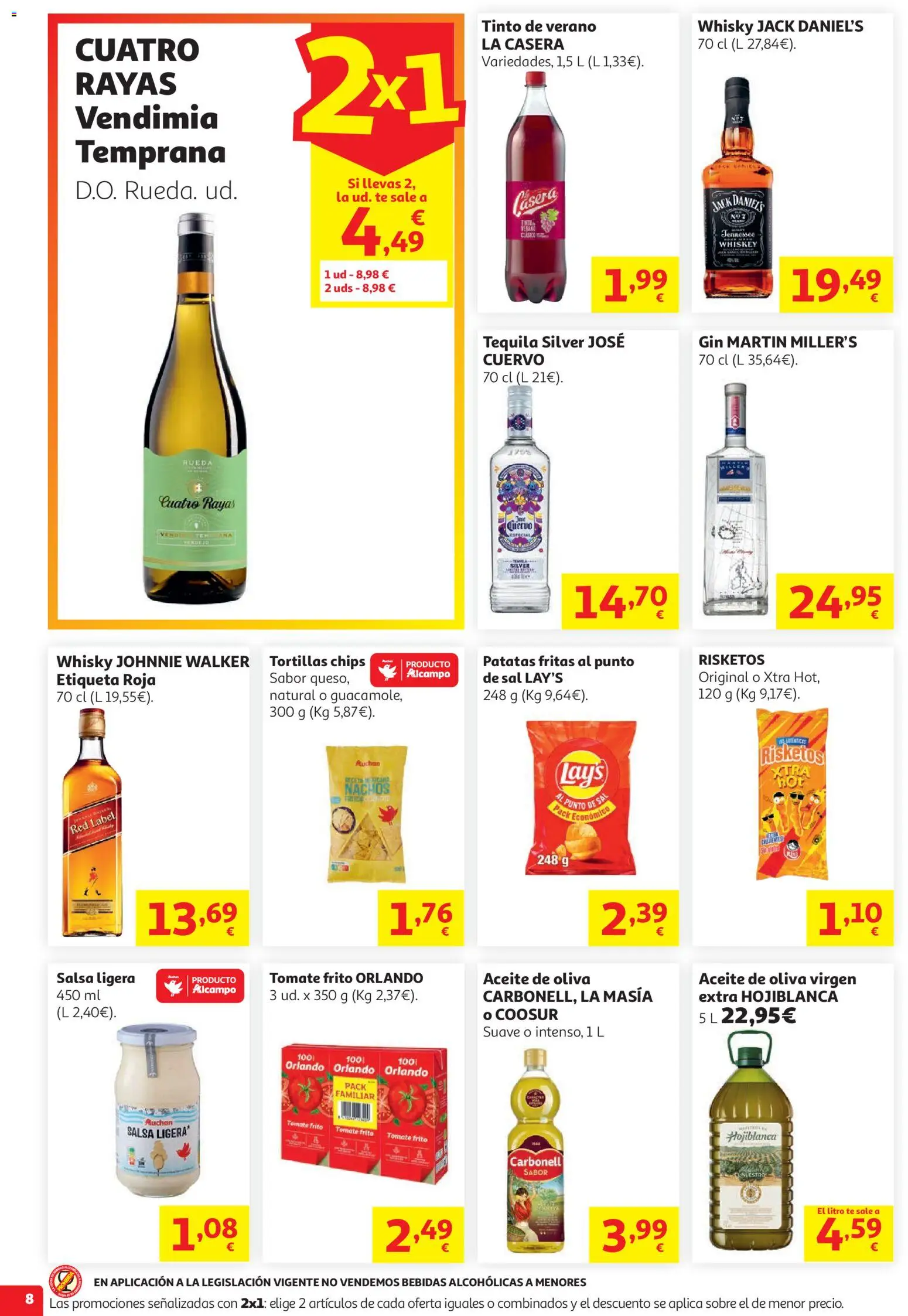 Alcampo Superstore No Litoral │ válido desde el 29/07/2026 | Página: 8 | Productos: Καλτσάκια μισά, Aceite, Té, Whisky