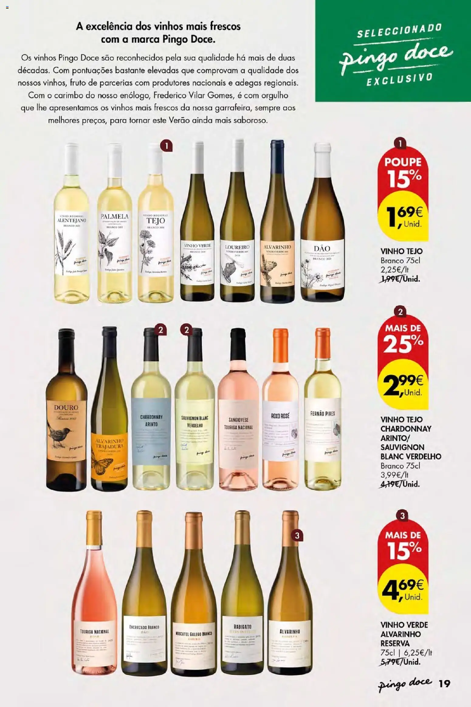 Pingo Doce Folheto Vinhos Frescos Açores │ válido de 02/07/2026 | Página: 19 | Produtos: Vinho