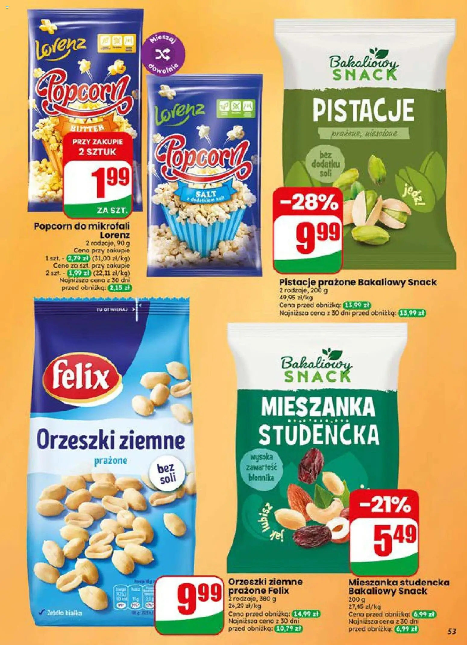 Dino gazetka od 15.07.2026 | Strona: 53 | Produkty: Orzeszki ziemne, Popcorn