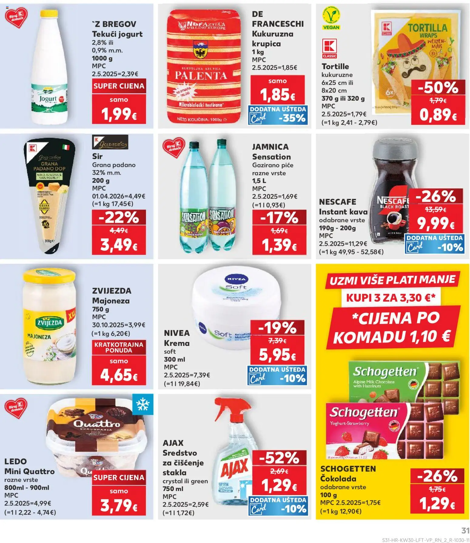 Kaufland HR akciós ujság - amely érvényes a következő dátumtól: 2026.07.22. | Oldal: 31