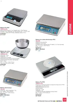 METRO - Prévisualisation de METRO - CHR Équipement valide à partir de 01.01.2025 | Page: 129 | Produits: Plateau, Bol, Balance de cuisine, Piles