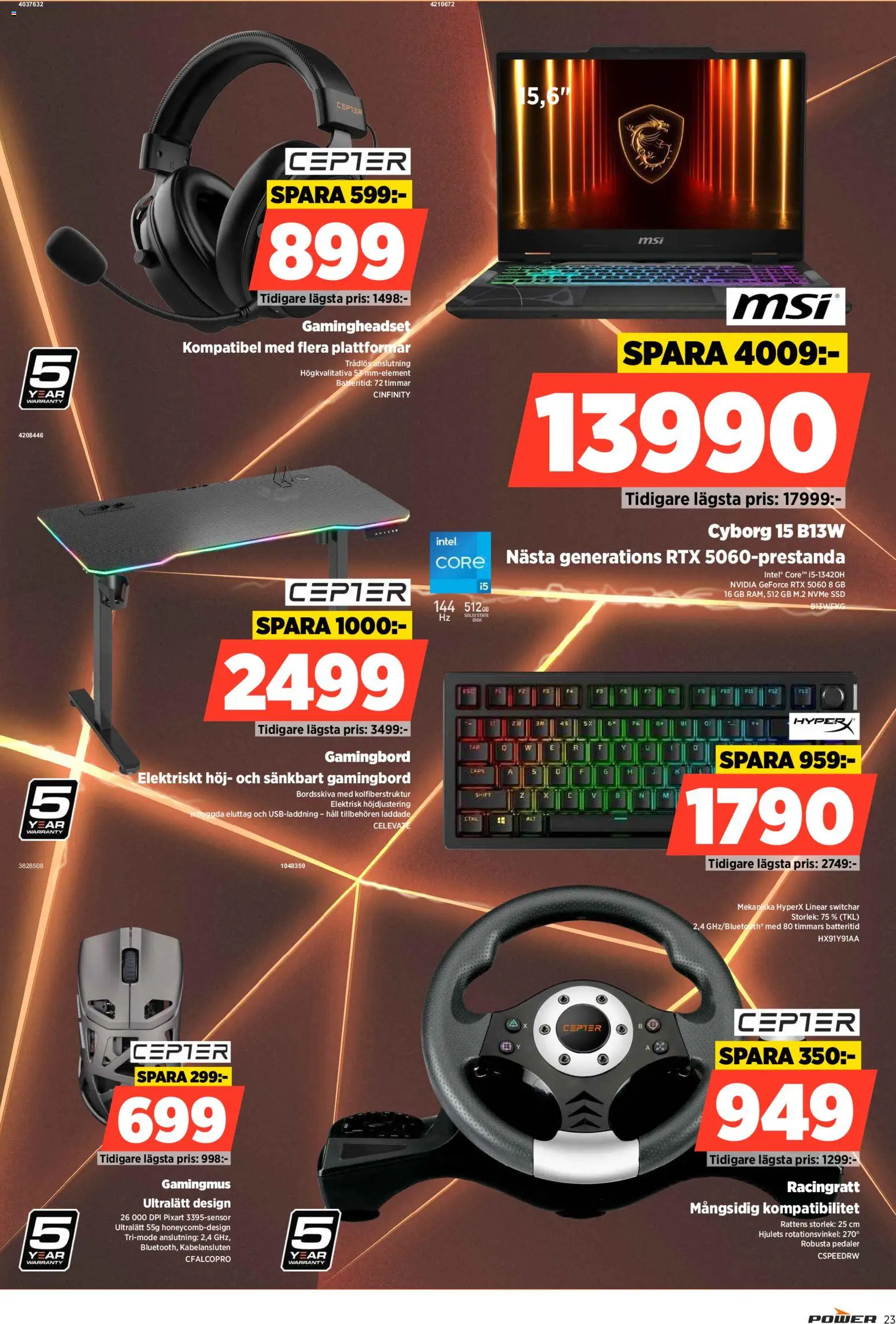Power reklamblad aktuell från 28/09/2026 | Sida: 23 | Produkter: Häll, Gamingbord
