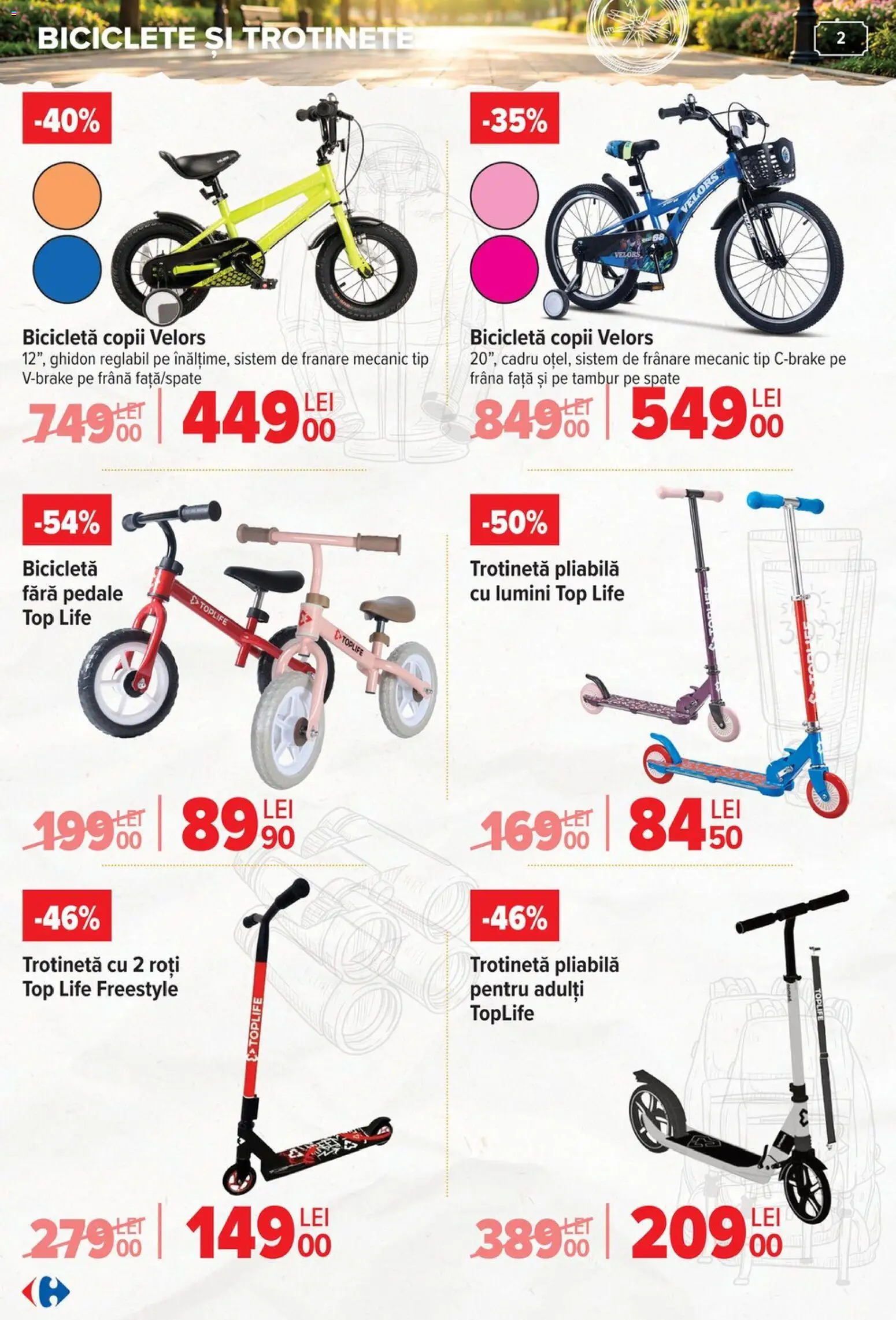 Noul catalog Carrefour – valabil de la 03.06.2026 | Pagină: 2 | Produse: Top, Trotinetă, Dana kuşbaşı