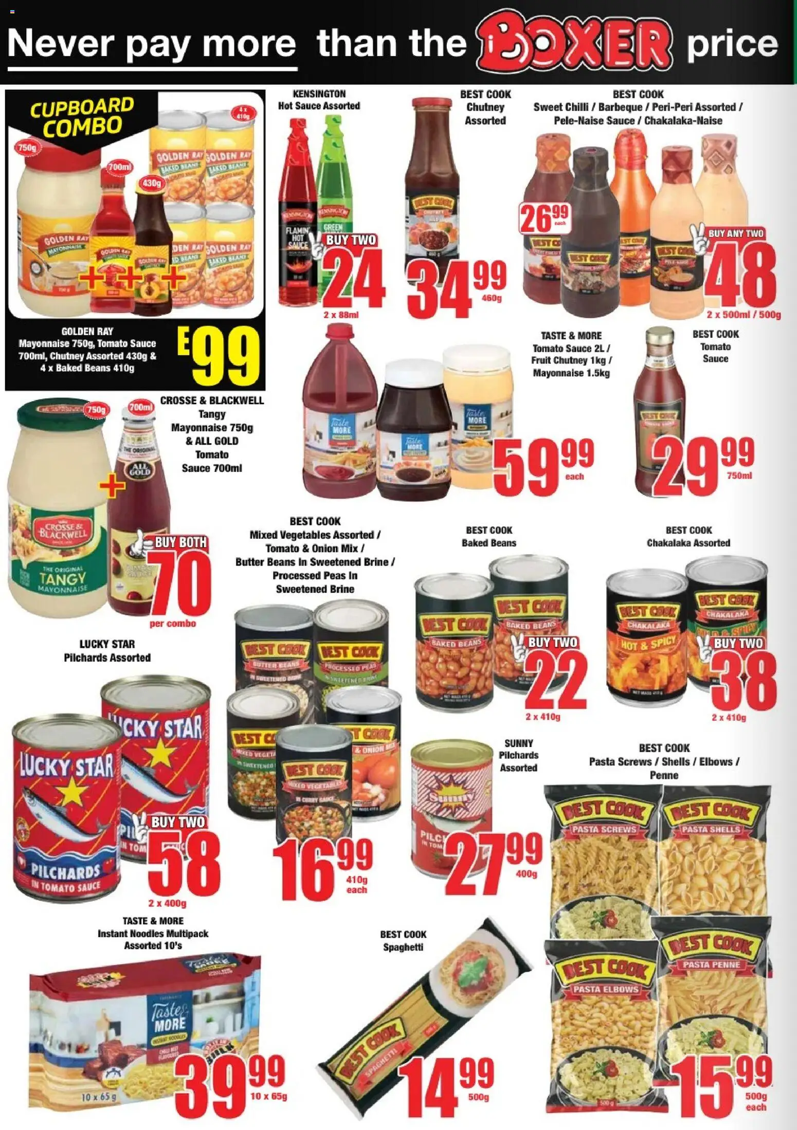 New Boxer catalogue – valid from 05.03.2026 | Page: 6 | Products: Pilchards, Beans, Baked beans, Tomato sauce