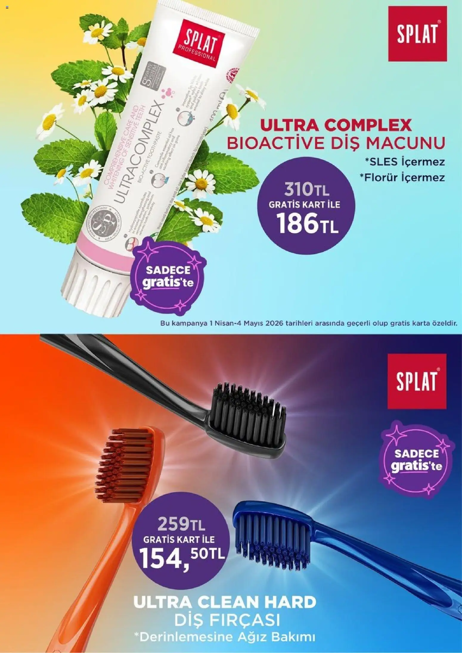 Gratis Katalog - 01.04.2026 tarihinden itibaren geçerlidir | Sayfa: 42 | Ürünler: Diş macunu, Diş fırçası
