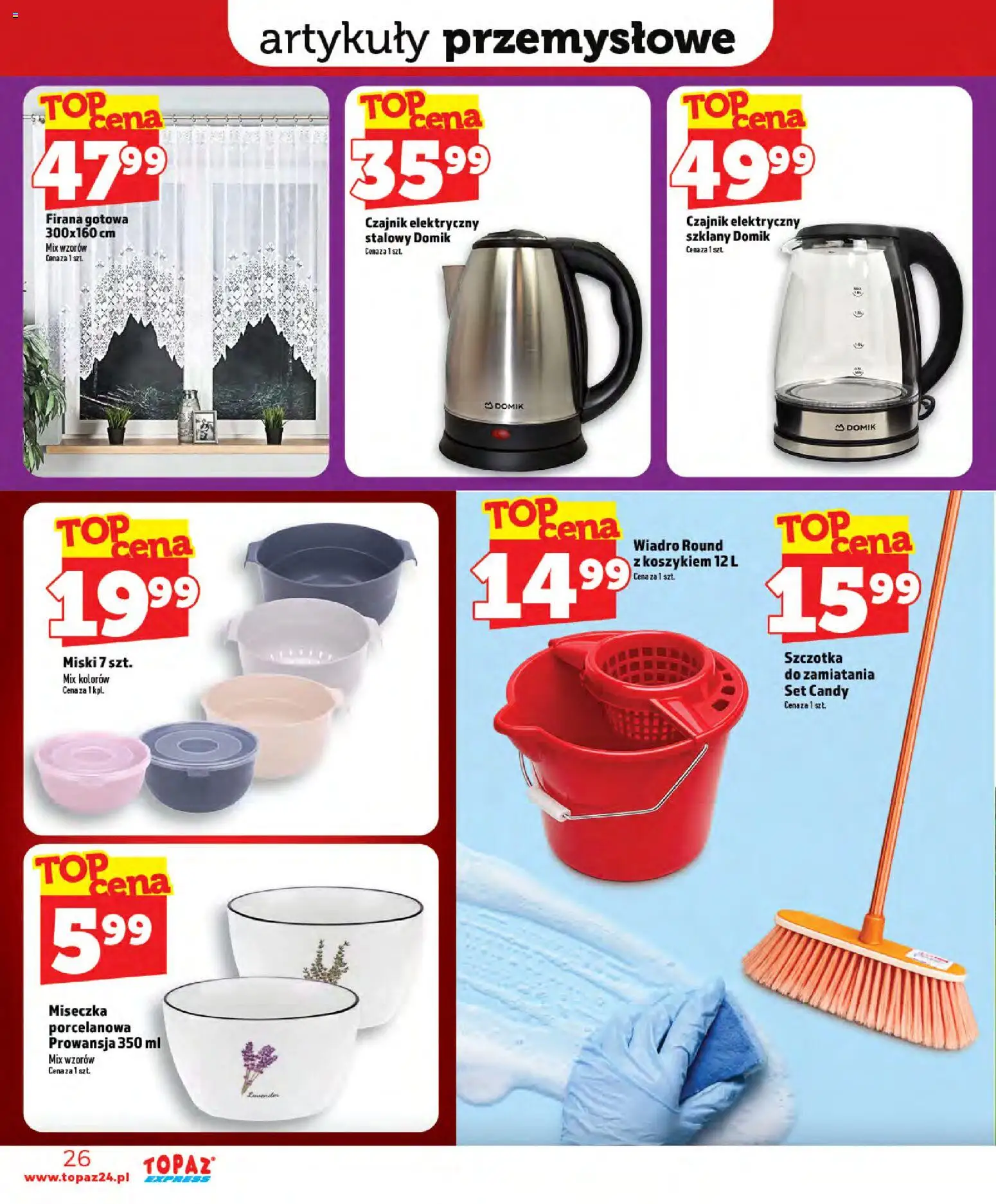 Topaz gazetka - Express od 11.06.2026 | Strona: 26 | Produkty: Czajnik, Artykuły przemysłowe, Szczotka