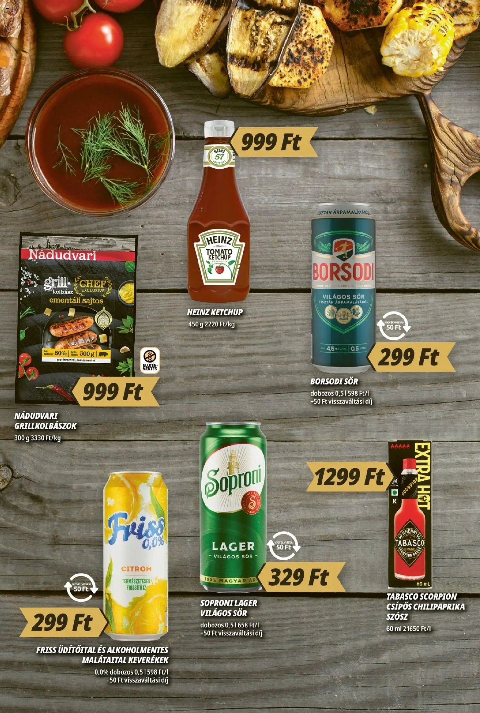 CBA Príma akciós ujság - amely érvényes a következő dátumtól: 2026.07.09. | Oldal: 6 | Termékek: Kolbász, Sör, Ketchup, Citrom