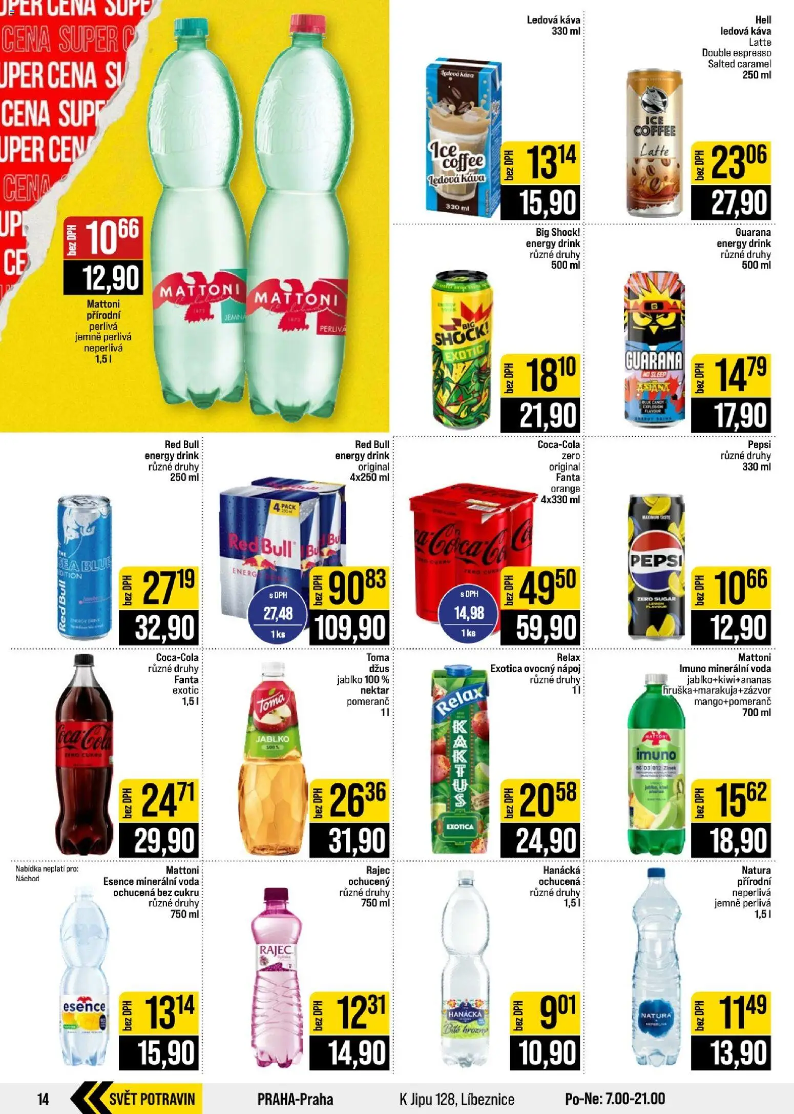 Jip leták - Cash & Carry od 02.09.2026 | Strana: 14 | Produkty: Ledová káva, Voda, Pepsi, Energy drink