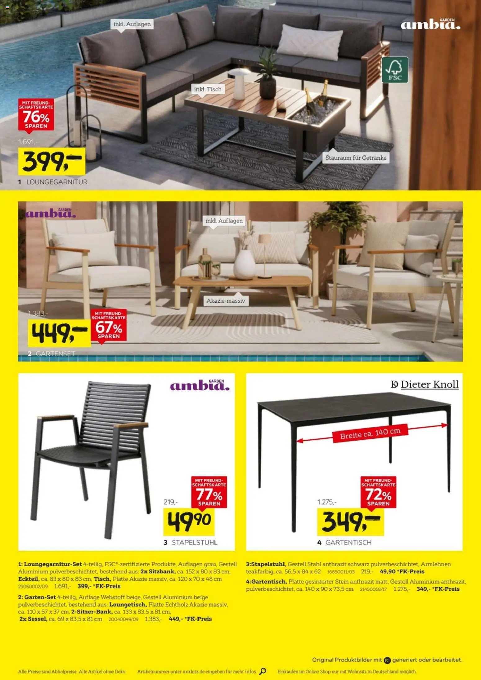 XXXLutz Gartenmöbelabverkauf – gültig ab 12.09.2026 | Seite: 4 | Produkte: Tisch