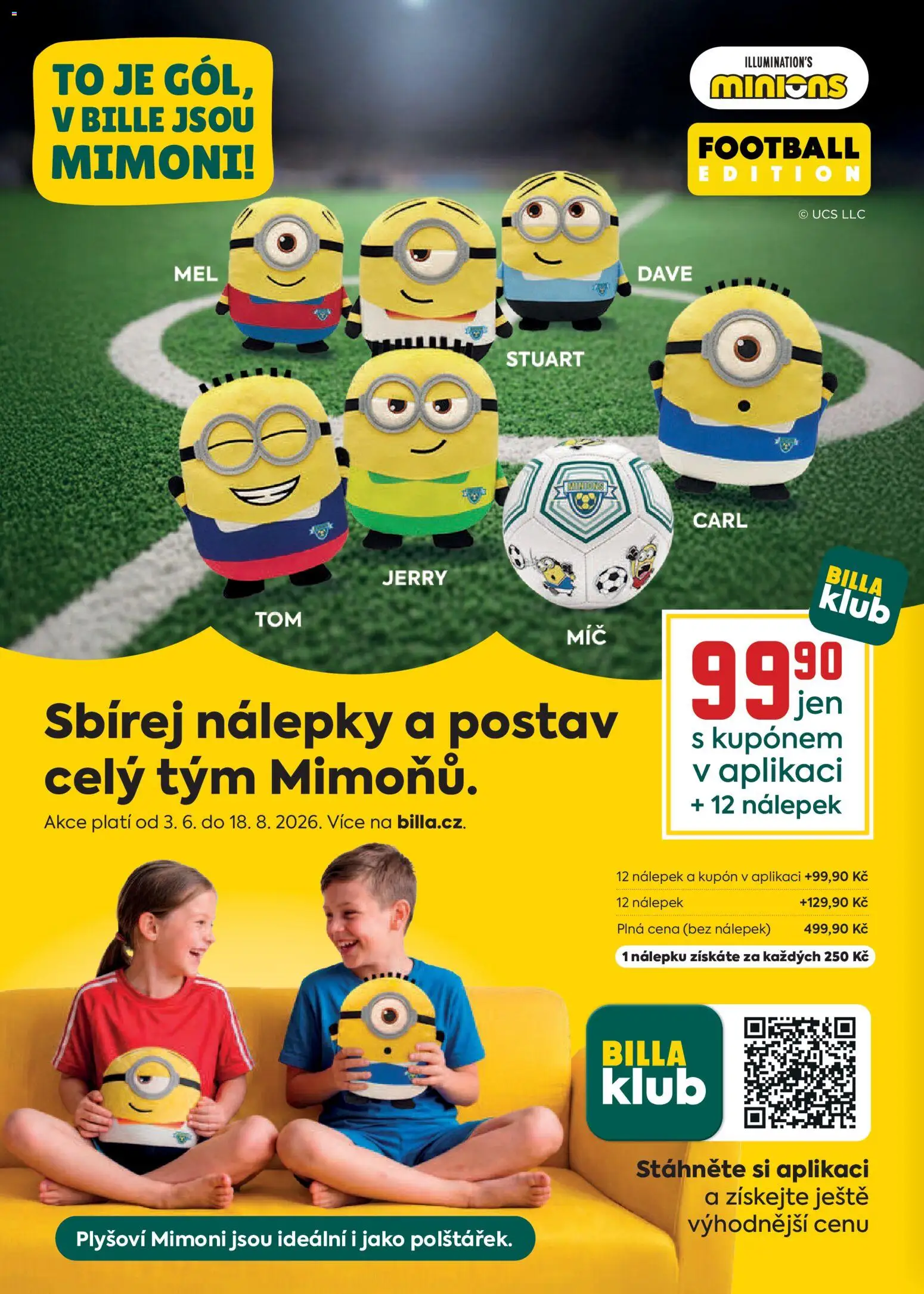 Billa Velký leták od 17.06.2026 | Strana: 12 | Produkty: Nálepky, Mimoni