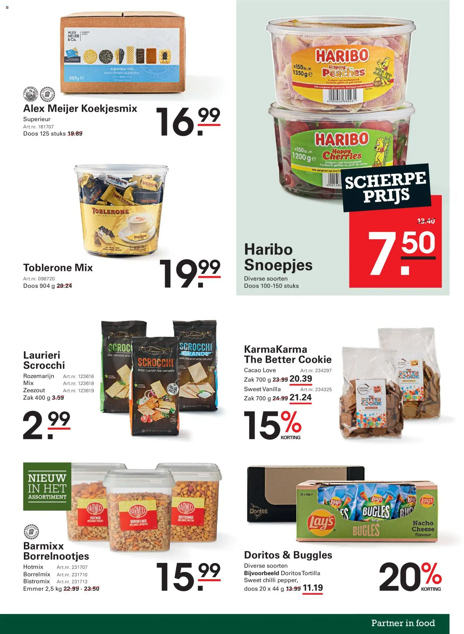 {H1} | Pagina: 13 | Producten: Tortilla, Cacao, Zeezout, Crackers