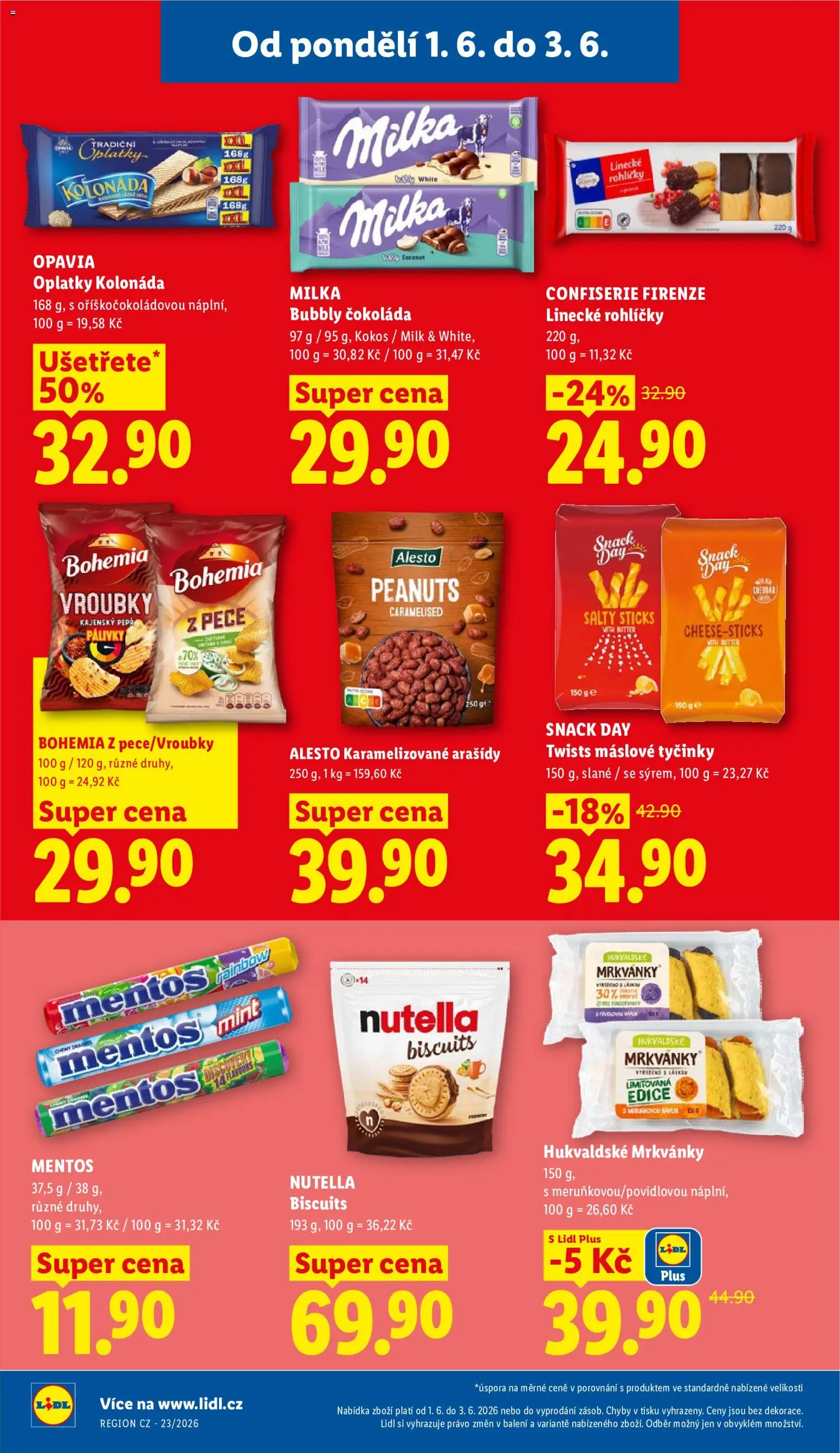 Lidl leták od 01.06.2026 | Strana: 24 | Produkty: Čokoláda, Linecké rohlíčky, Kokos, Nutella
