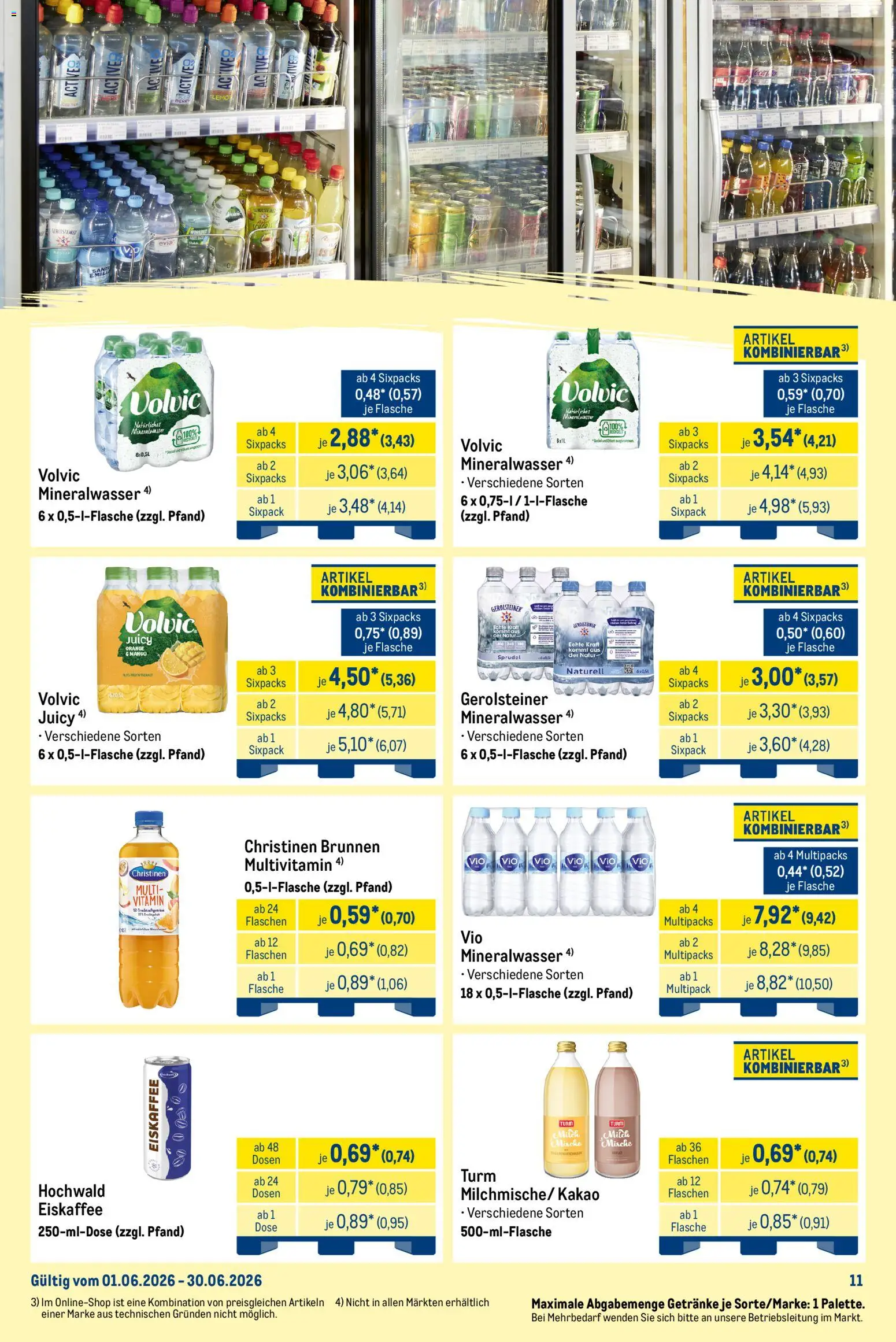 Metro Monats-Mix – gültig ab 01.06.2026 | Seite: 11 | Produkte: Mineralwasser, Mango, Volvic, Gerolsteiner
