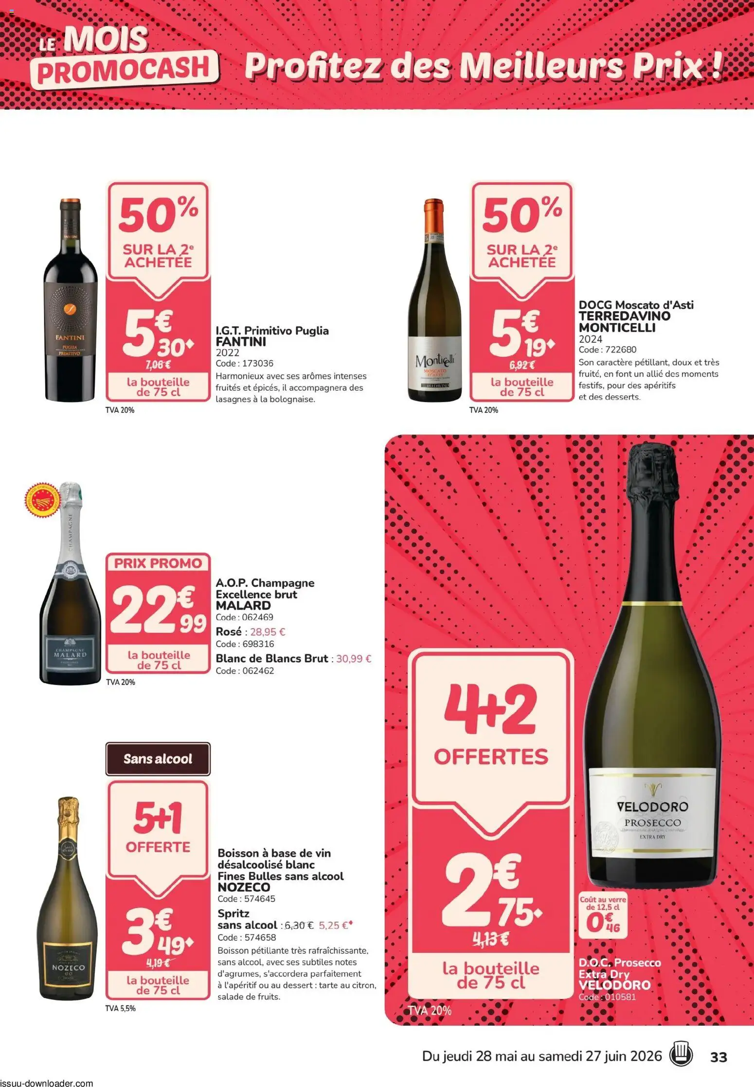 {H1} | Page: 33 | Produits: Alcool, Base, Champagne, Prosecco
