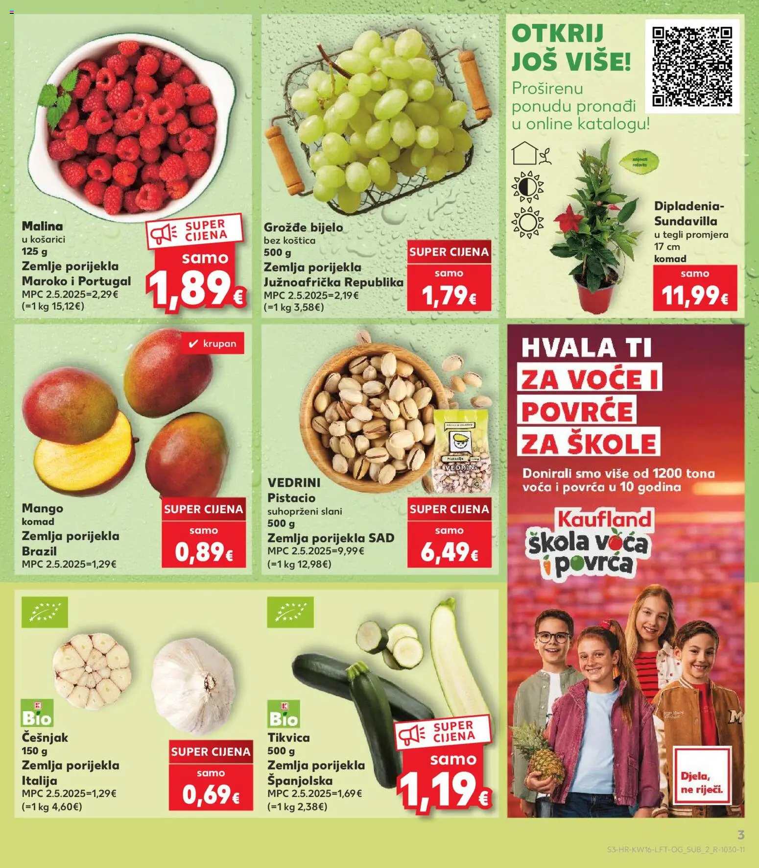 Kaufland katalog | vrijedi od 15.04.2026 | Stranica: 3 | Proizvodi: Povrće, Voće, Mango, Češnjak