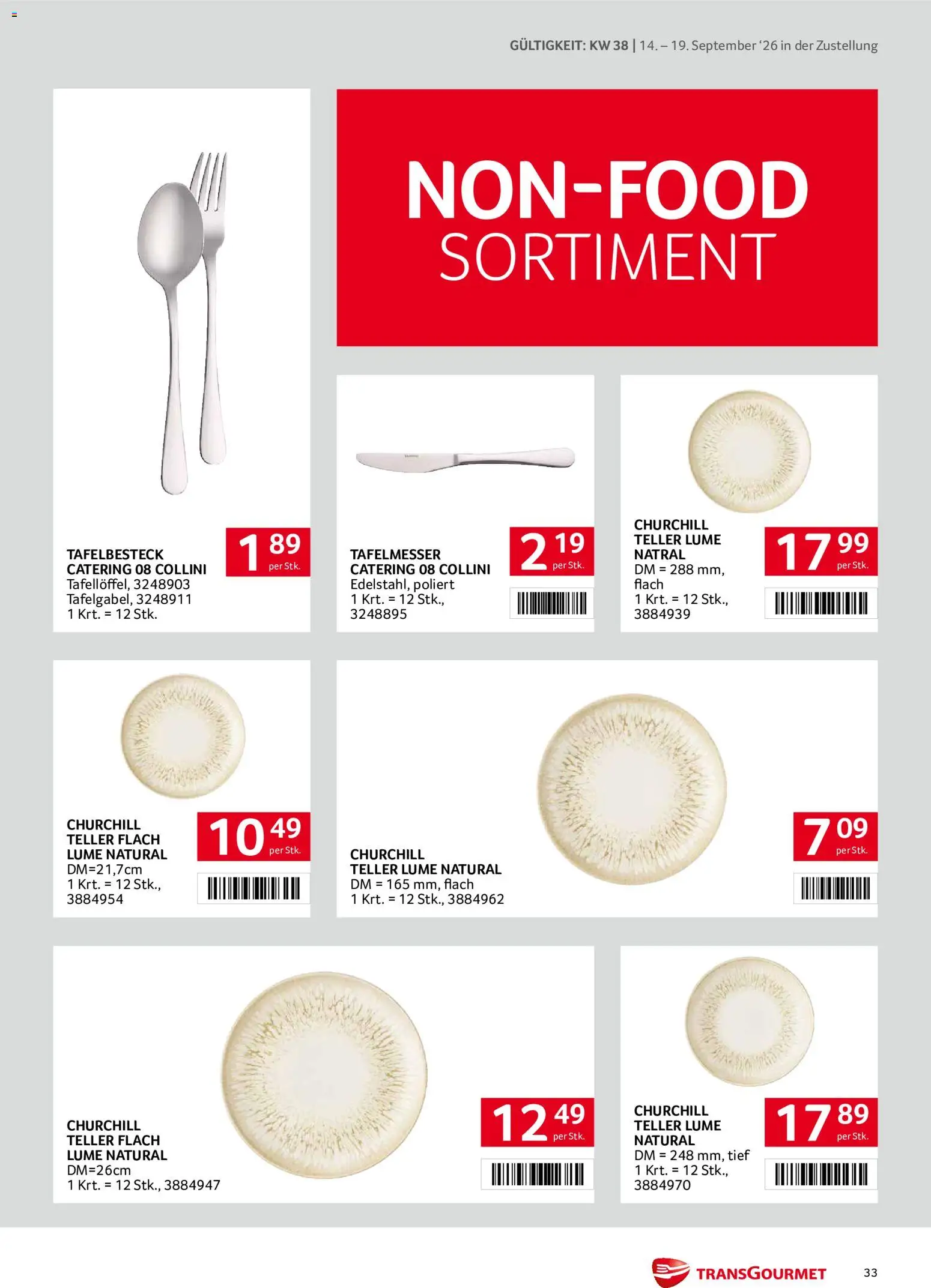 Transgourmet Zustellaktion gültig ab 14.09.2026 | Seite: 33