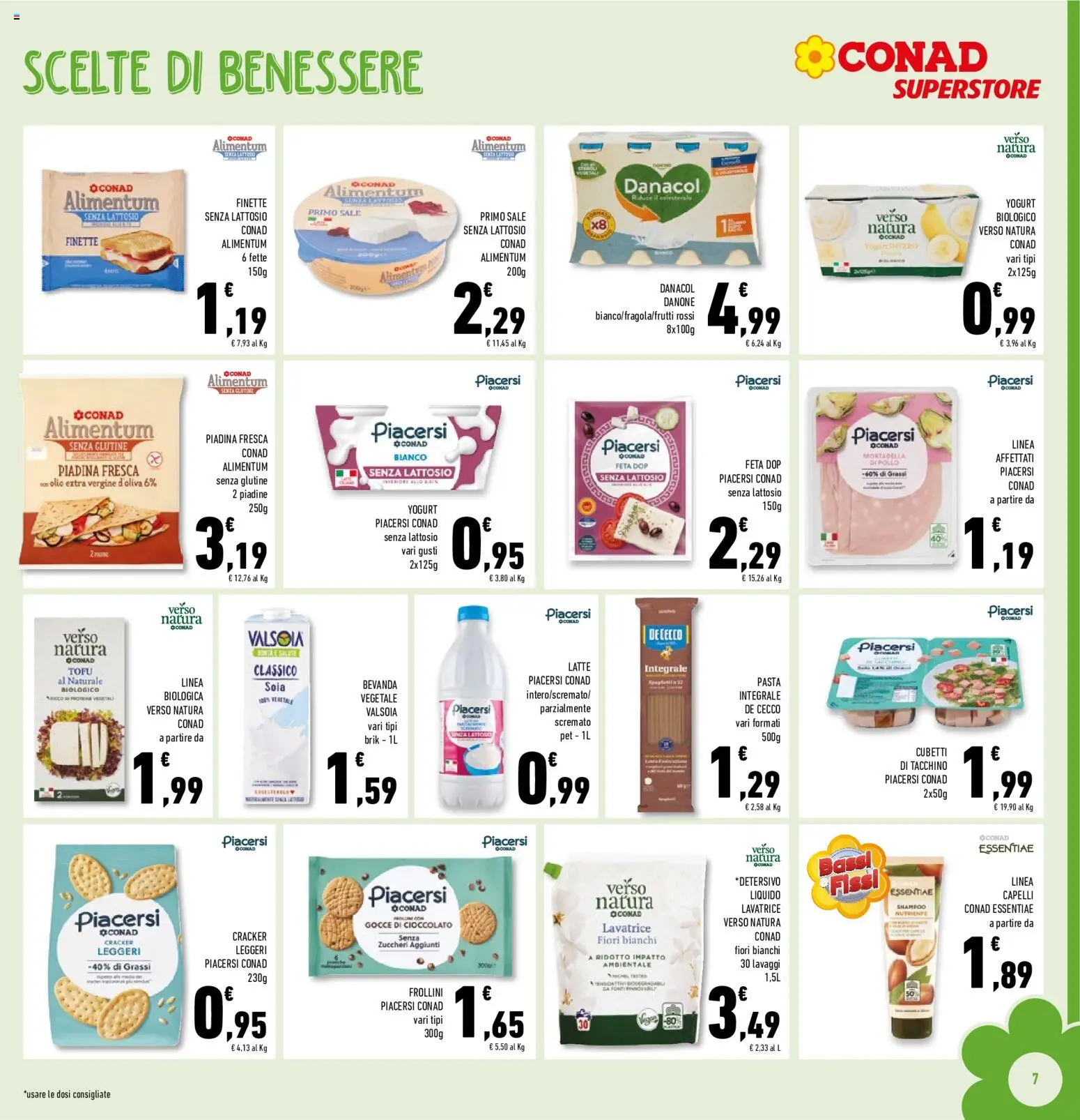Volantino Conad del 17.06.2026 | Pagina: 7 | Prodotti: Cioccolato, Sale, Tacchino, Frollini