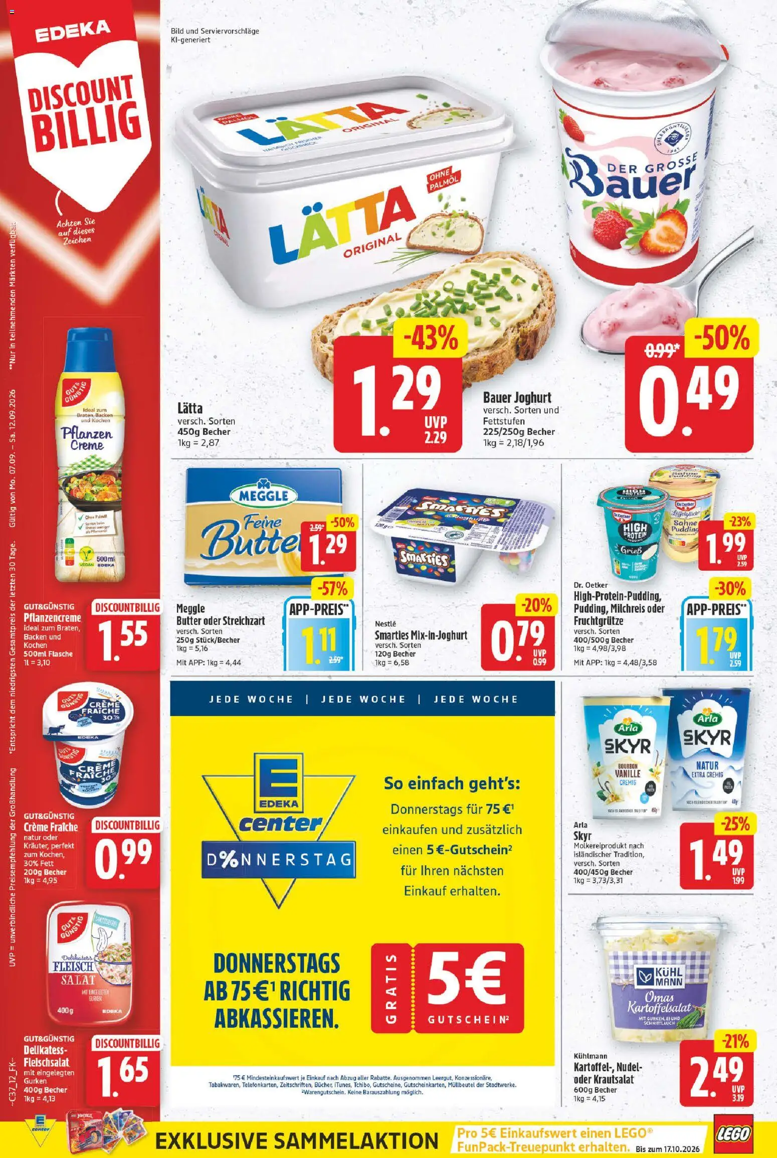 E center Prospekt – gültig ab 07.09.2026 | Seite: 11 | Produkte: Joghurt, Bauer joghurt, Vanille, Lätta