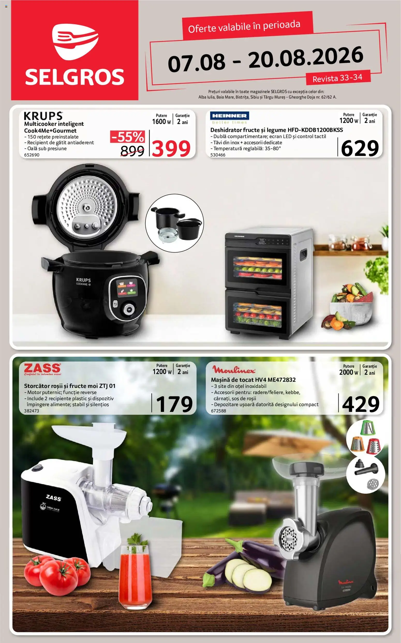 Noul catalog Selgros – valabil de la 07.08.2026 | Pagină: 1 | Produse: Oală, Storcător, Babak, Sos