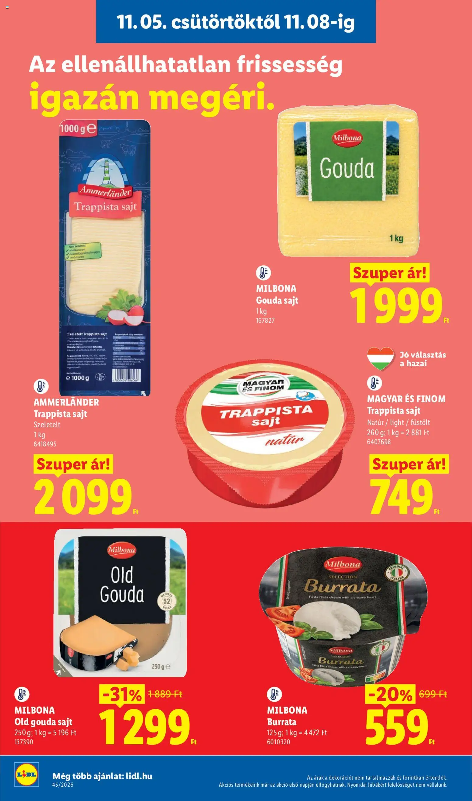 Lidl akciós ujság - amely érvényes a következő dátumtól: 2026.11.05. | Oldal: 8