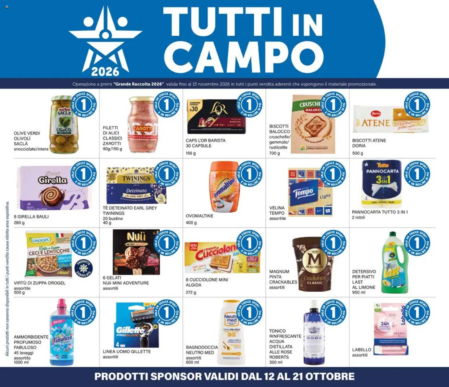 Volantino Il Gigante del 12/10/2026 | Pagina: 32 | Prodotti: Biscotti, Ceci, Limone, Tonico