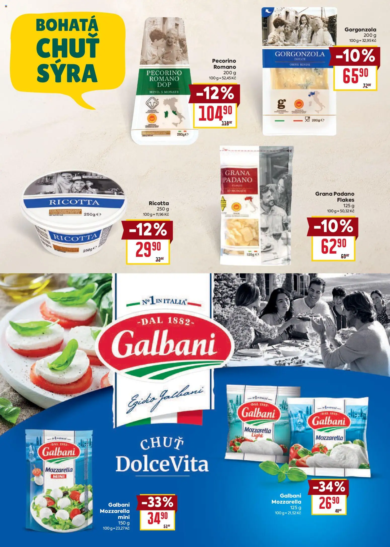 Billa - BILLA.cz - Katalog: Itálie 30. 9. 2026 - 20. 10. 2026 od 30.09.2026 | Strana: 2 | Produkty: Ricotta, Gorgonzola, Pecorino Romano, Mozzarella