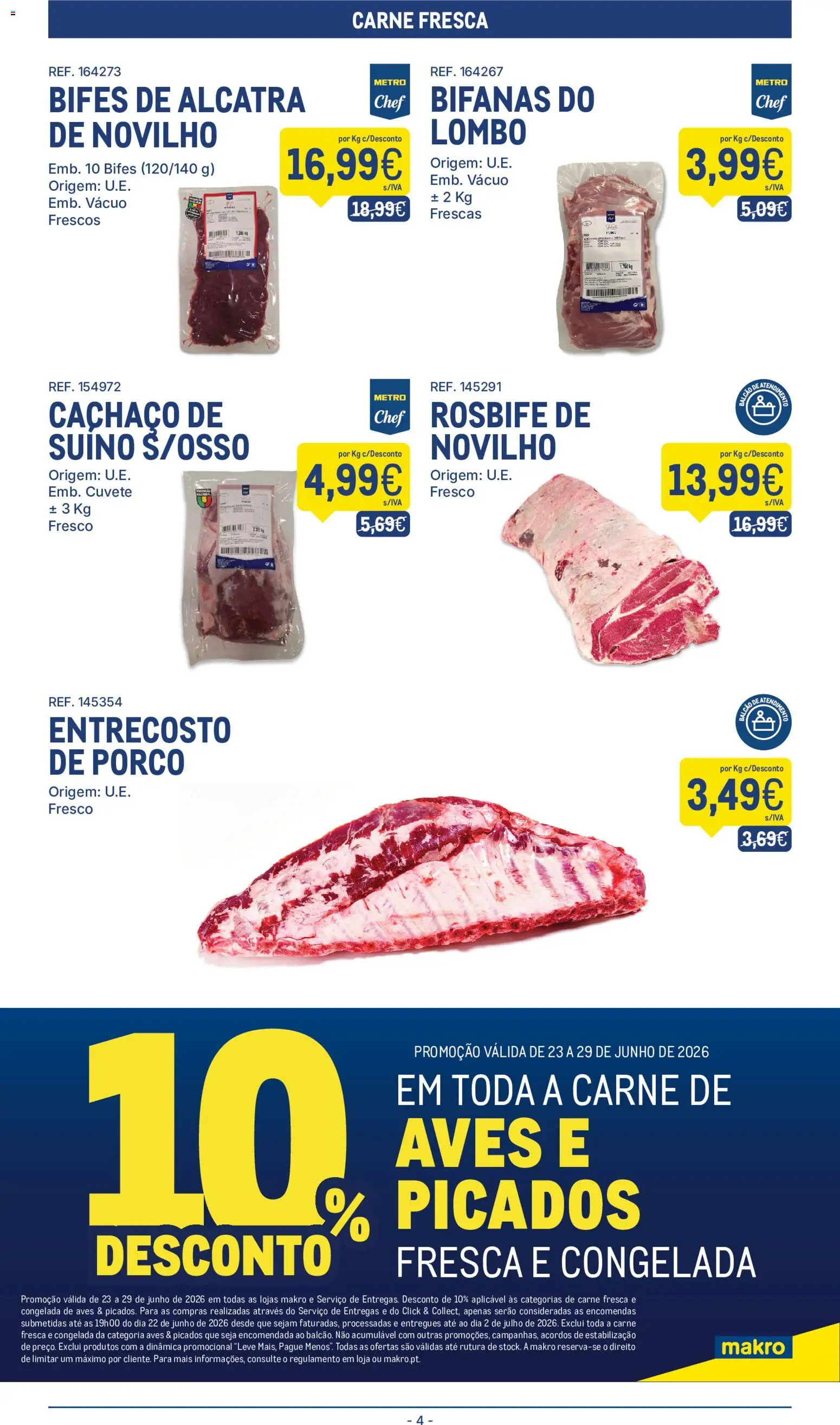 Makro folheto │ válido de 23/06/2026 | Página: 4 | Produtos: Lombo, Carne