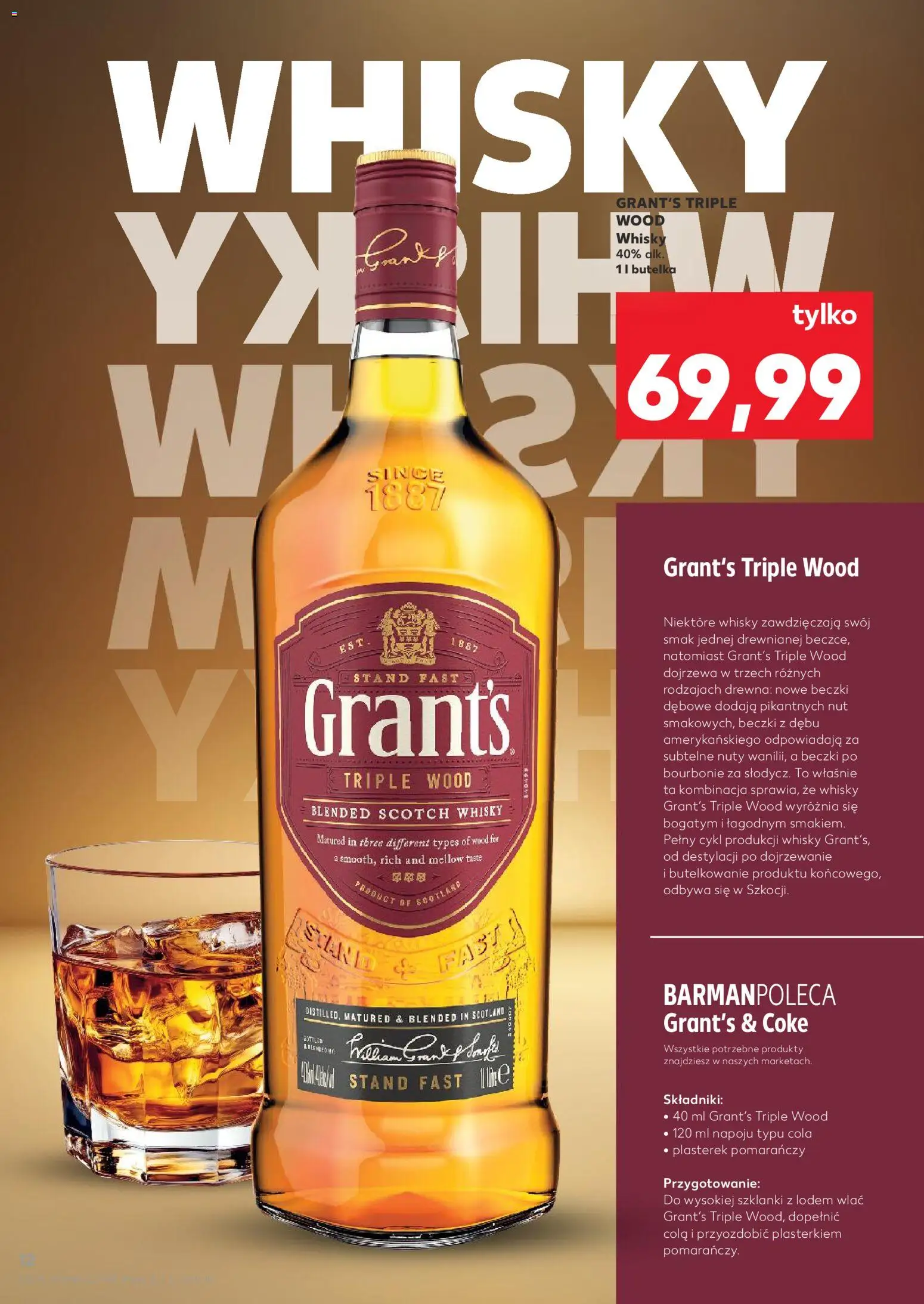 Kaufland Polsko leták - Barek od 23.07.2026 | Strana: 12 | Produkty: Whisky, Cola