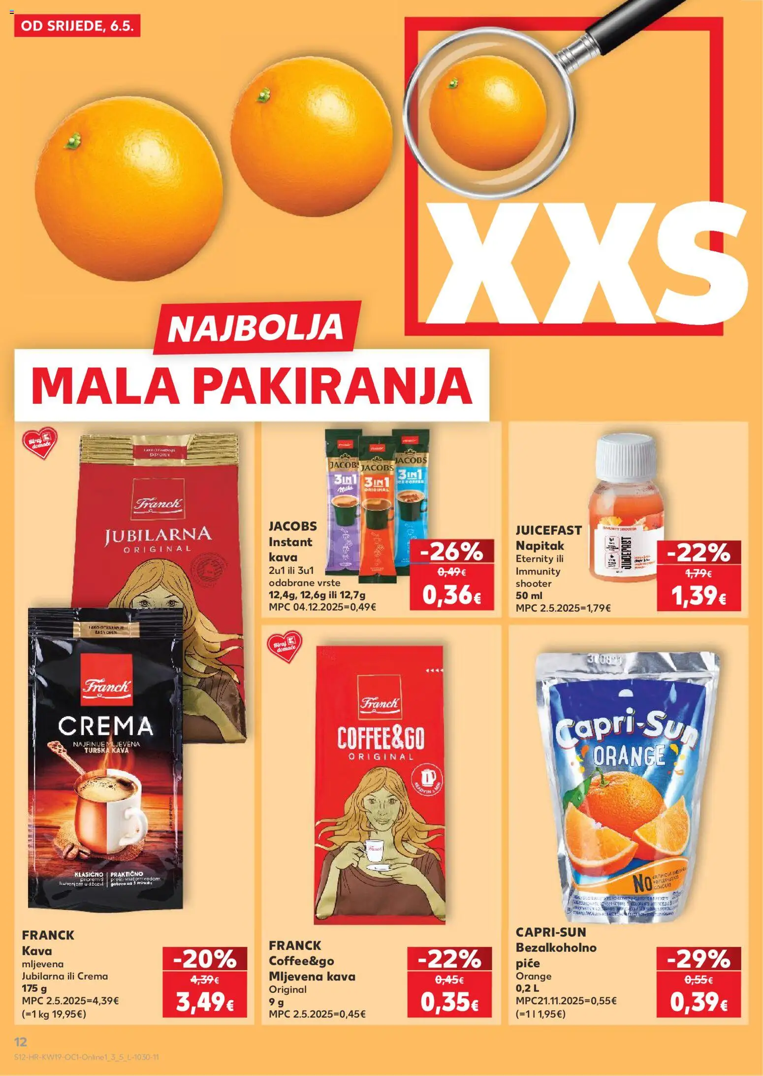 Kaufland katalog | vrijedi od 06.05.2026 | Stranica: 12 | Proizvodi: Mljevena kava, Kava, Jacobs