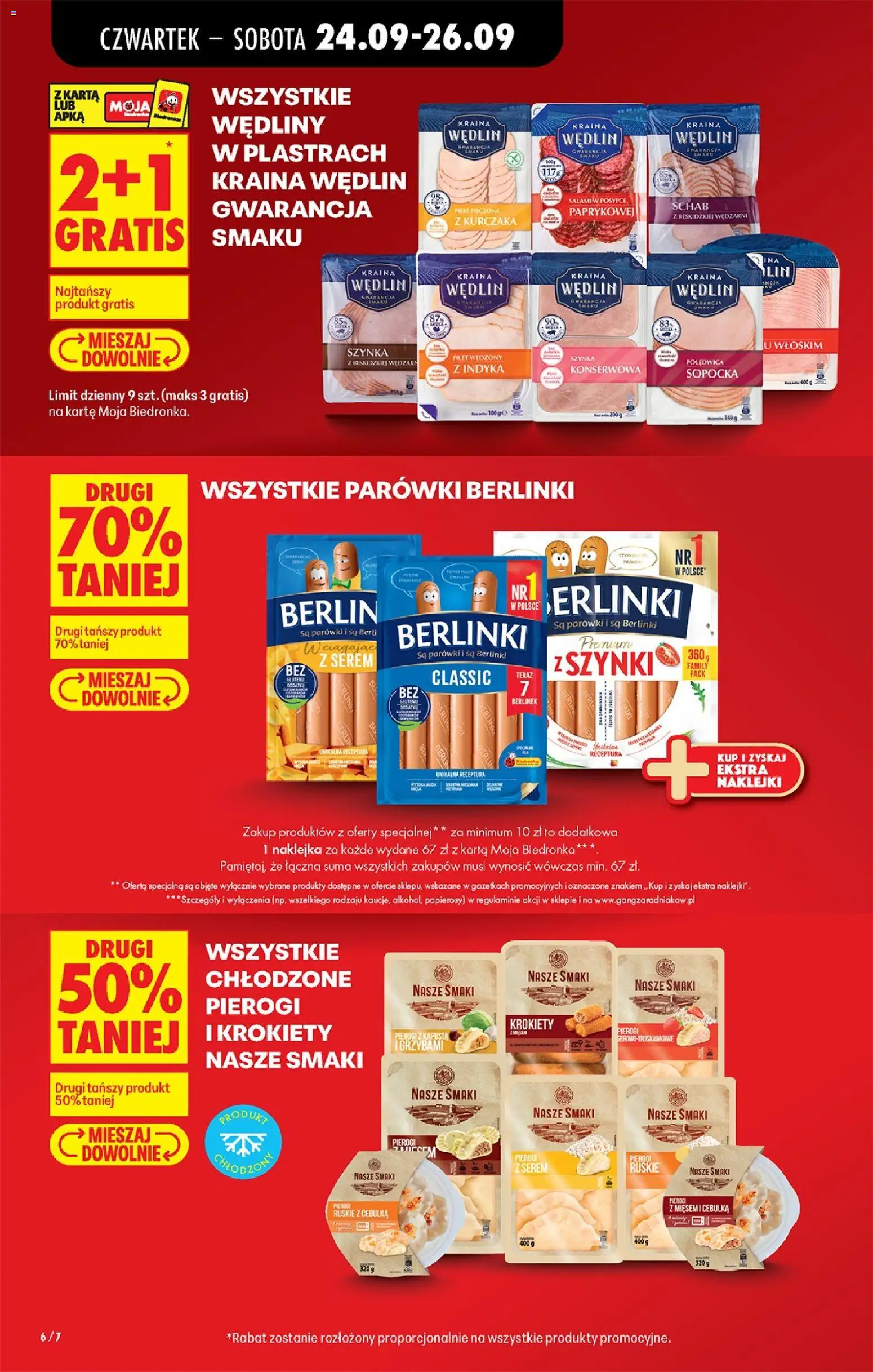 Biedronka gazetka od czwartku od 24.09.2026 | Strona: 8 | Produkty: Kapusta, Serem, Schab, Wędliny