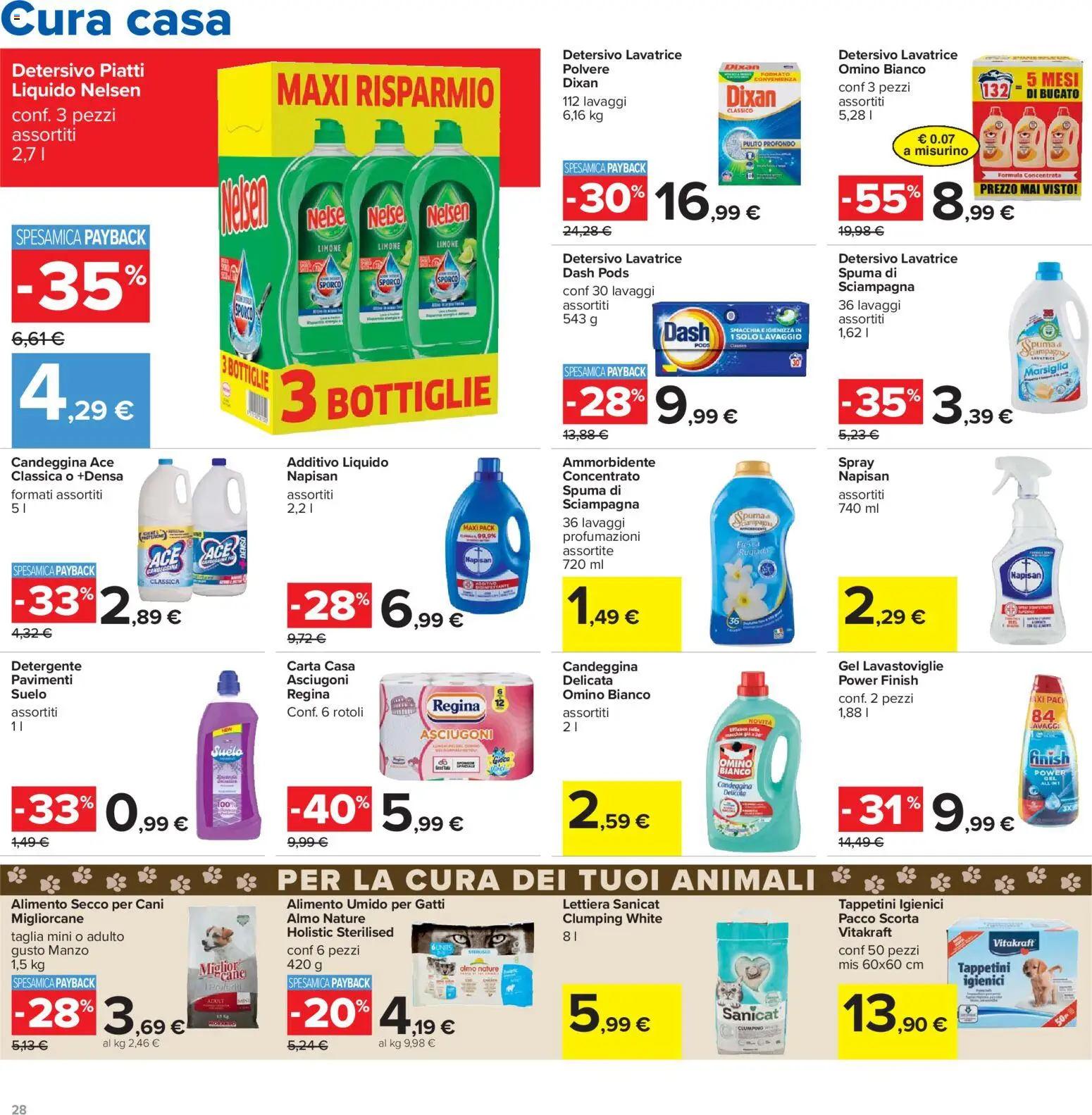 Volantino Carrefour del 19.05.2026 | Pagina: 28 | Prodotti: Ammorbidente, Detergente, Limone, Lavastoviglie