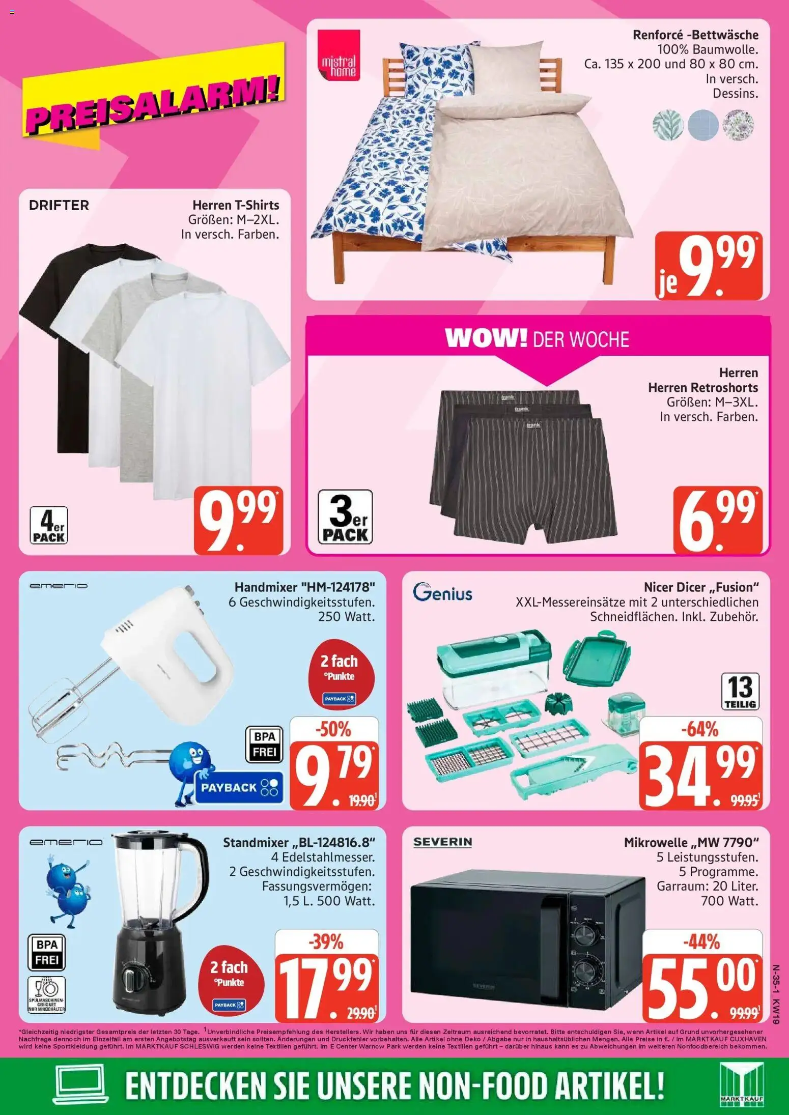 Marktkauf Prospekt Cuxhaven	 – gültig ab 04.05.2026 | Seite: 35 | Produkte: Mikrowelle, Bettwäsche, Handmixer