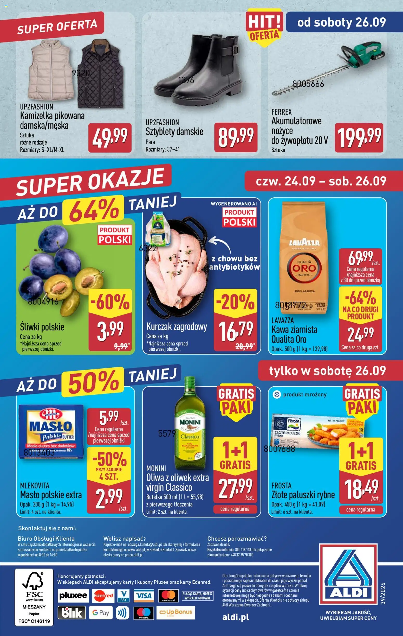 Aldi Polsko leták - Oferta weekendowa od 24.09.2026 | Strana: 12 | Produkty: Máslo, Lavazza, Karty