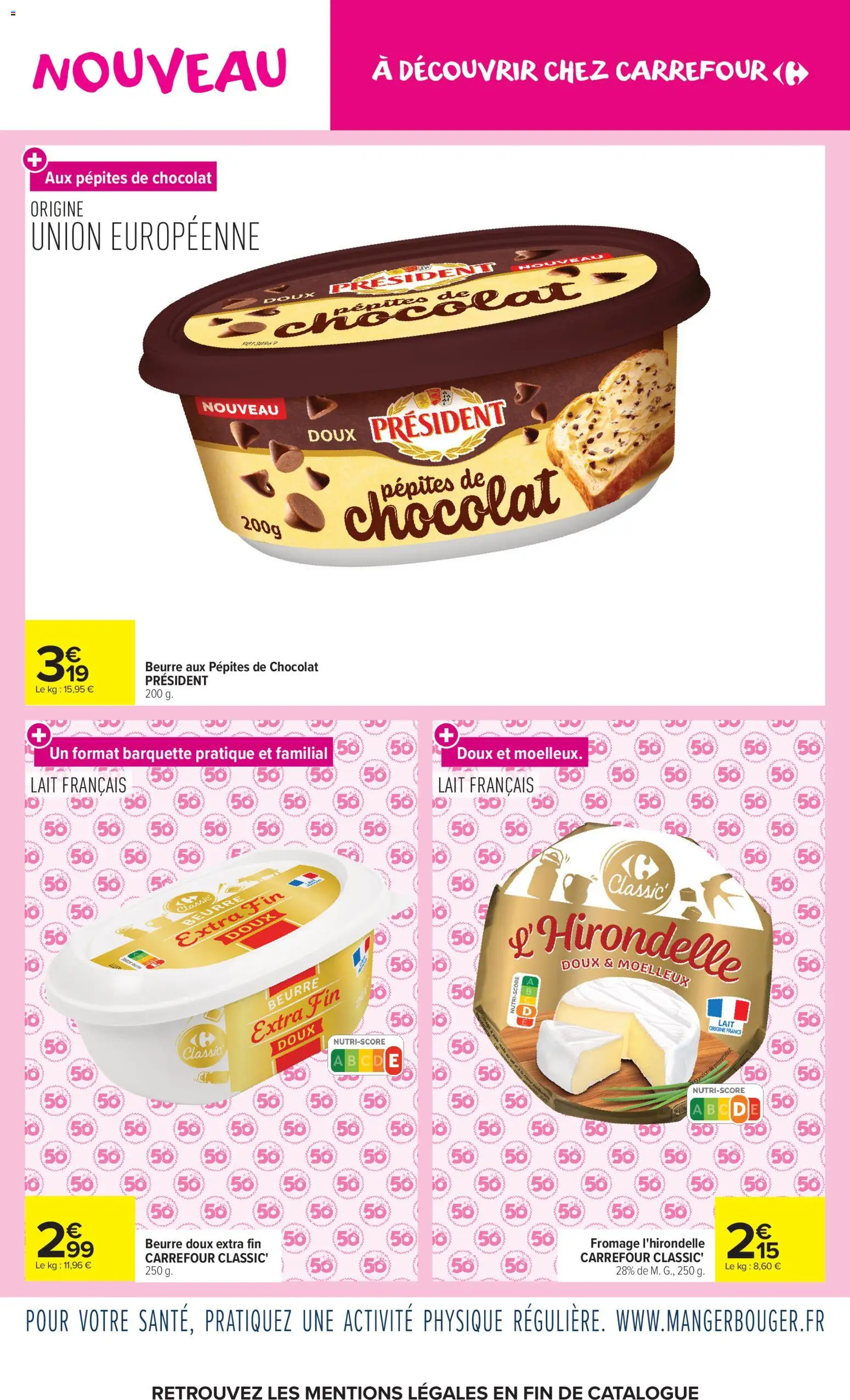 {H1} | Page: 4 | Produits: Pépites de chocolat, Lait, Fromage, Beurre doux