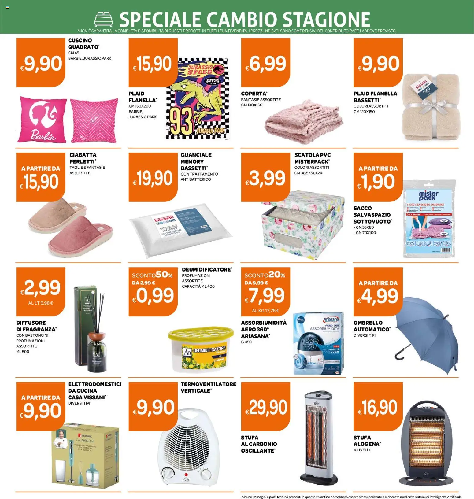Volantino Ekom del 20/10/2026 | Pagina: 15 | Prodotti: Plaid, Deumidificatore, Cuscino, Scatola