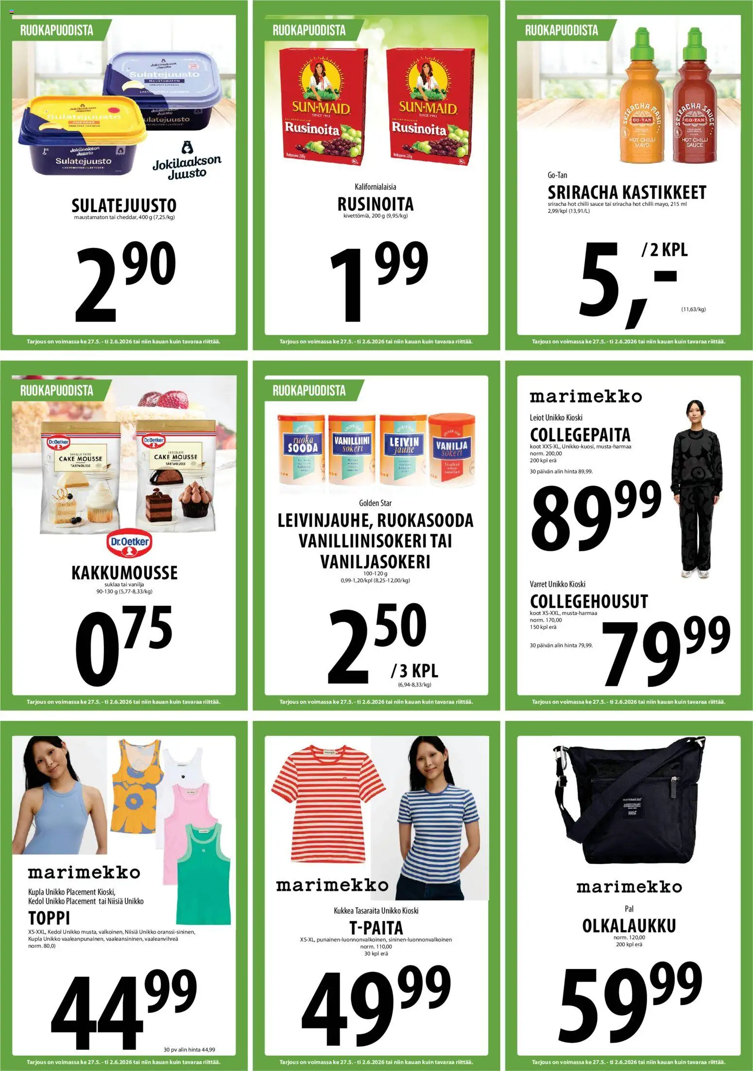 Tuuri tarjoukset – voimassa 27.05.2026 alkaen | Sivu: 12 | Tuotteet: Mousse, Toppi, Juusto, Suklaa