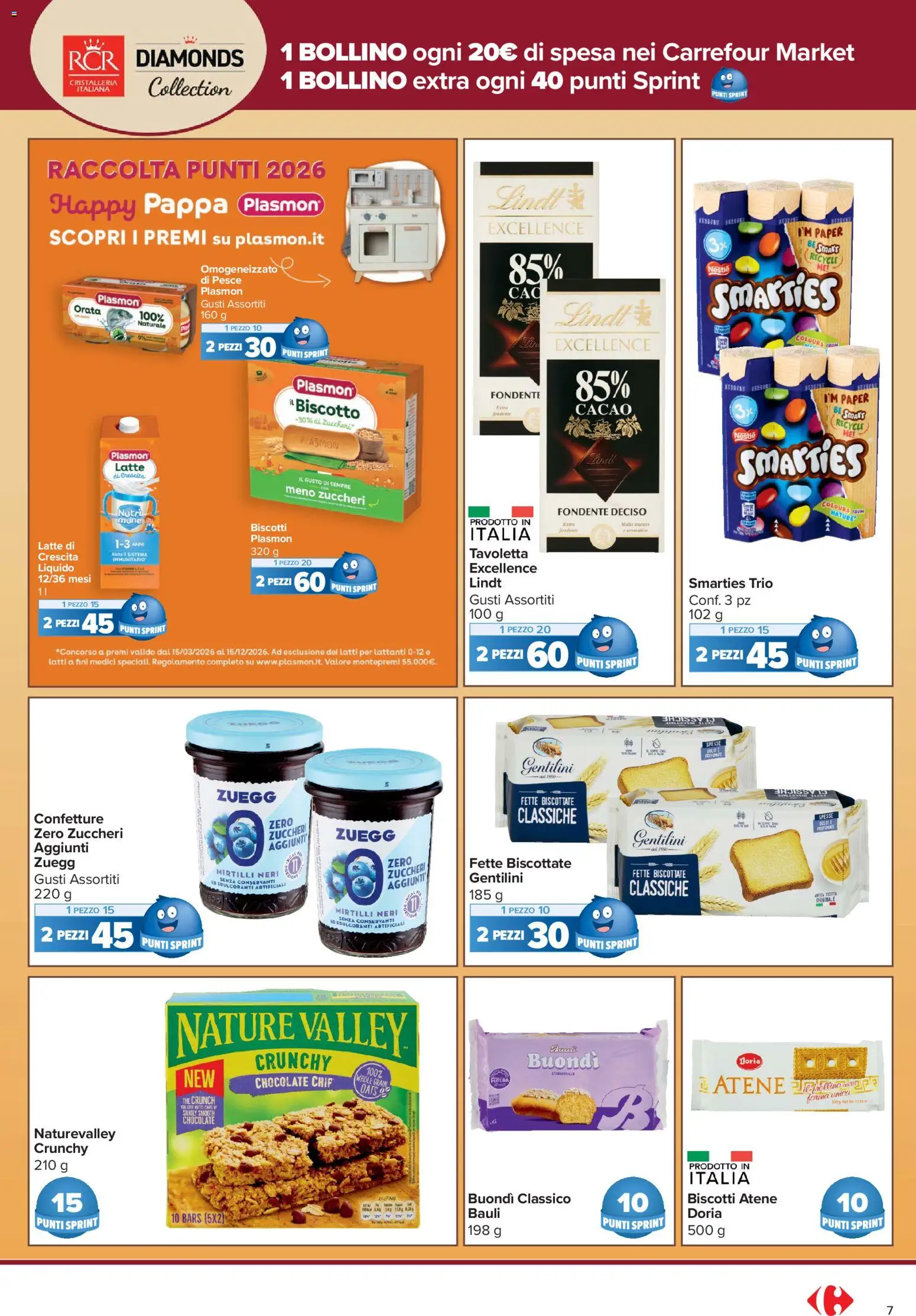 Volantino Carrefour del 04/09/2026 | Pagina: 7 | Prodotti: Lindt, Orata, Latte, Dolci