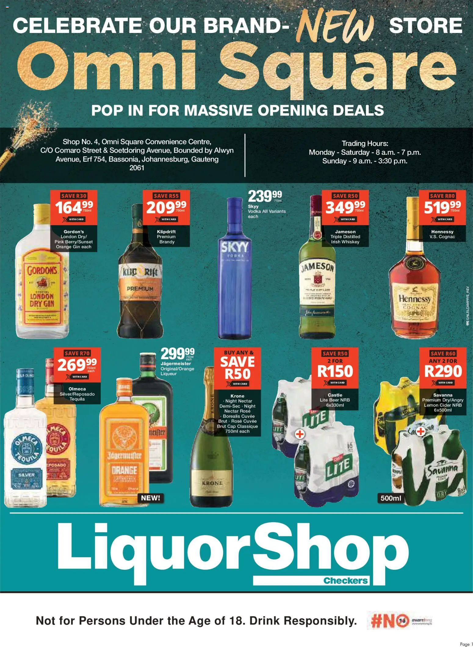 New Checkers catalogue – valid from 16/07/2026 | Page: 1 | Products: Gin, Whiskey, Lemon, Ensalada de quino