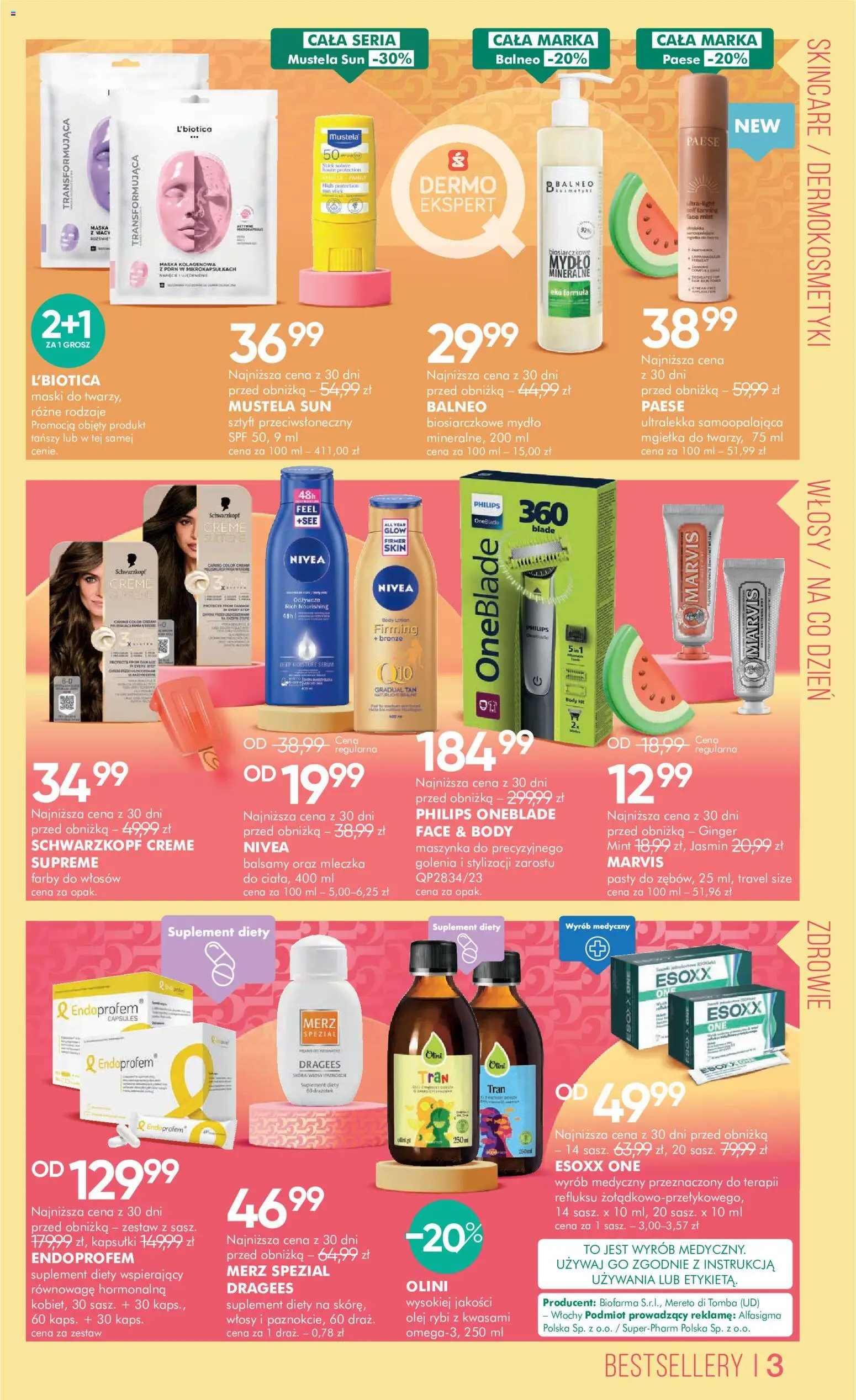 Super-pharm gazetka od 16.06.2026 | Strona: 3 | Produkty: Farby do włosów, Olej, Body, Mydło