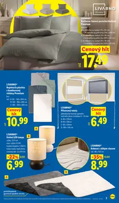 Lidl leták platný od 14.09.2026 | Strana: 7 | Produkty: Plachta, Vankúš, Lampa, Led lampa