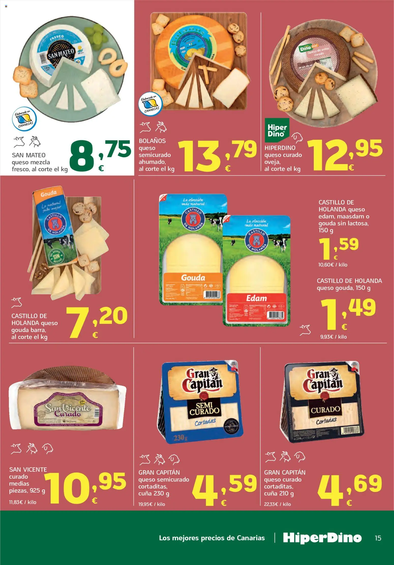 HiperDino folleto │ válido desde el 25/08/2026 | Página: 15 | Productos: Queso de oveja, Medias, Queso curado, Cuna