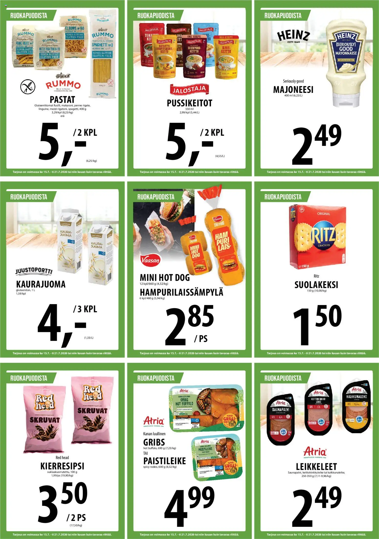 Tuuri tarjoukset – voimassa 15/07/2026 alkaen | Sivu: 13 | Tuotteet: Kana, Kaura, Kaurajuoma, Bataatti