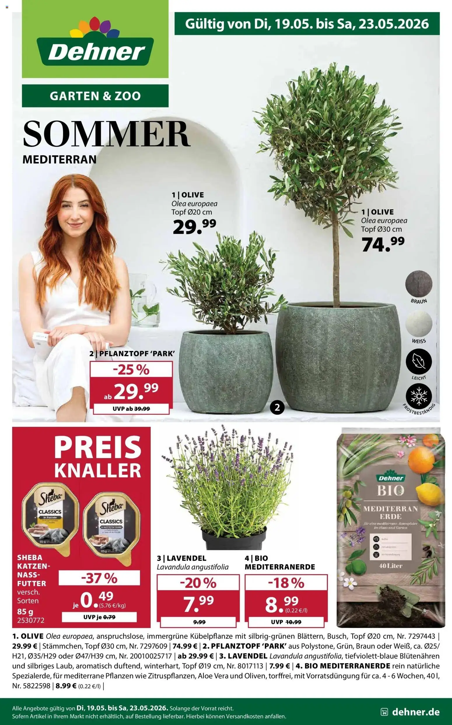 Dehner Garten & Zoo – gültig ab 19.05.2026 | Seite: 1 | Produkte: Sheba, Lavendel