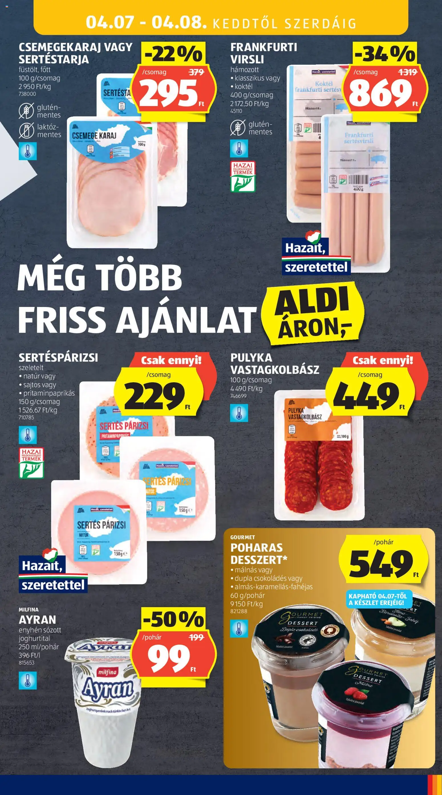 Aldi akciós ujság - amely érvényes a következő dátumtól: 2026.04.02. | Oldal: 35 | Termékek: Sertéstarja, Ayran, Karaj, Párizsi