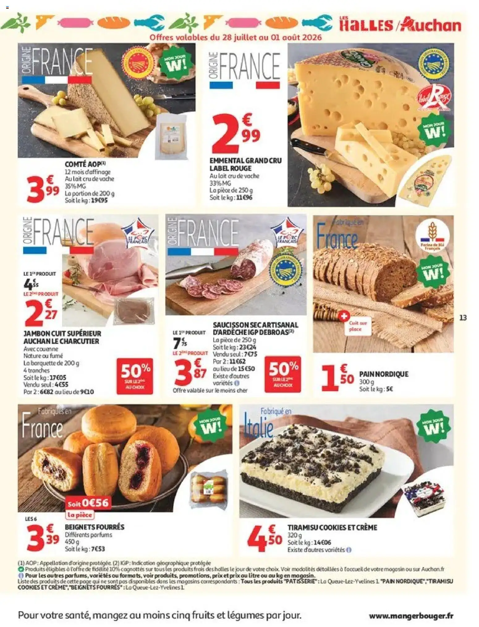 {H1} | Page: 13 | Produits: Saucisson, Saucisson sec, Cookies, Lait