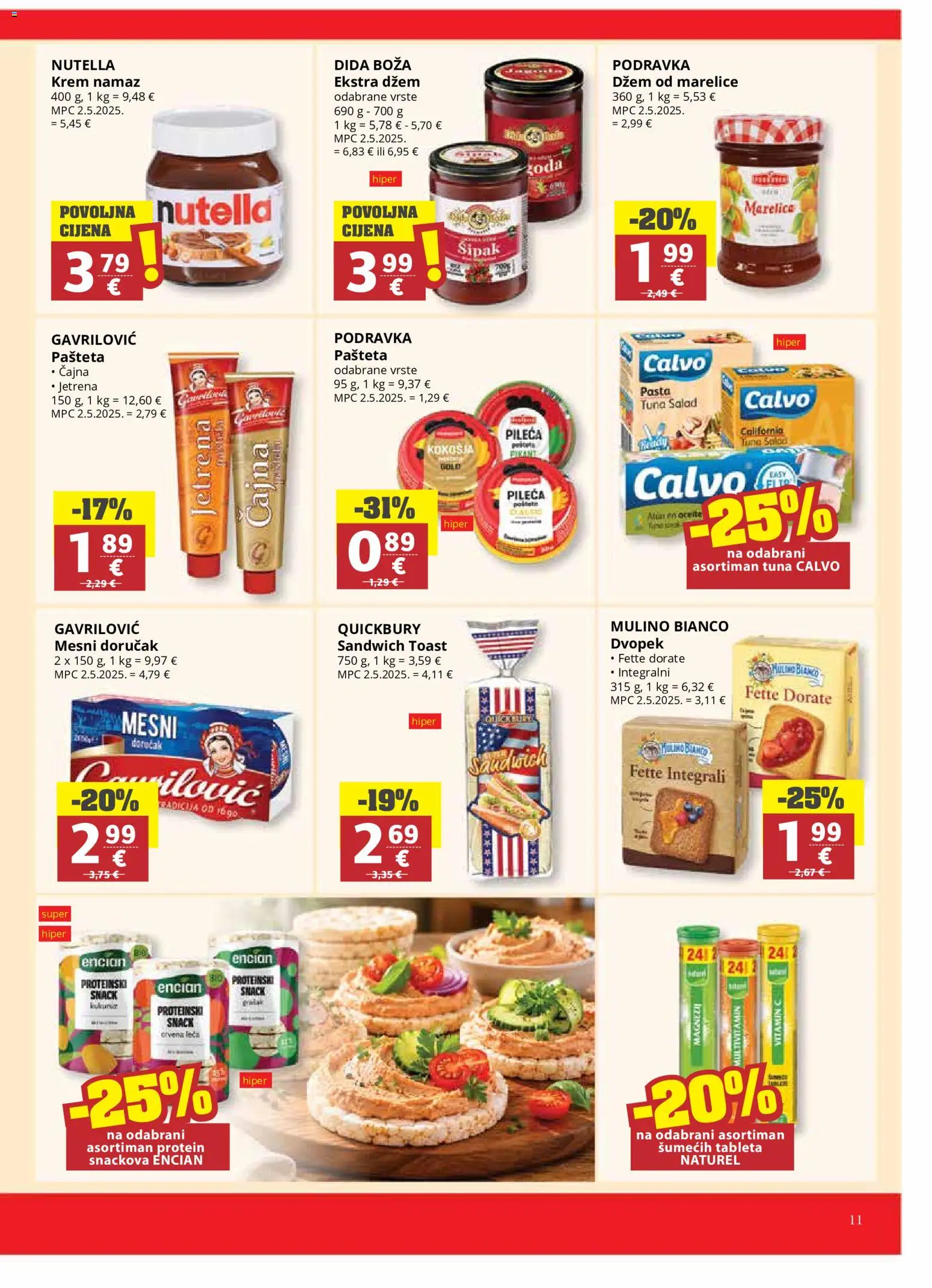 Ribola katalog | vrijedi od 17.06.2026 | Stranica: 11 | Proizvodi: Podravka, Marelice, Dvopek, Tuna