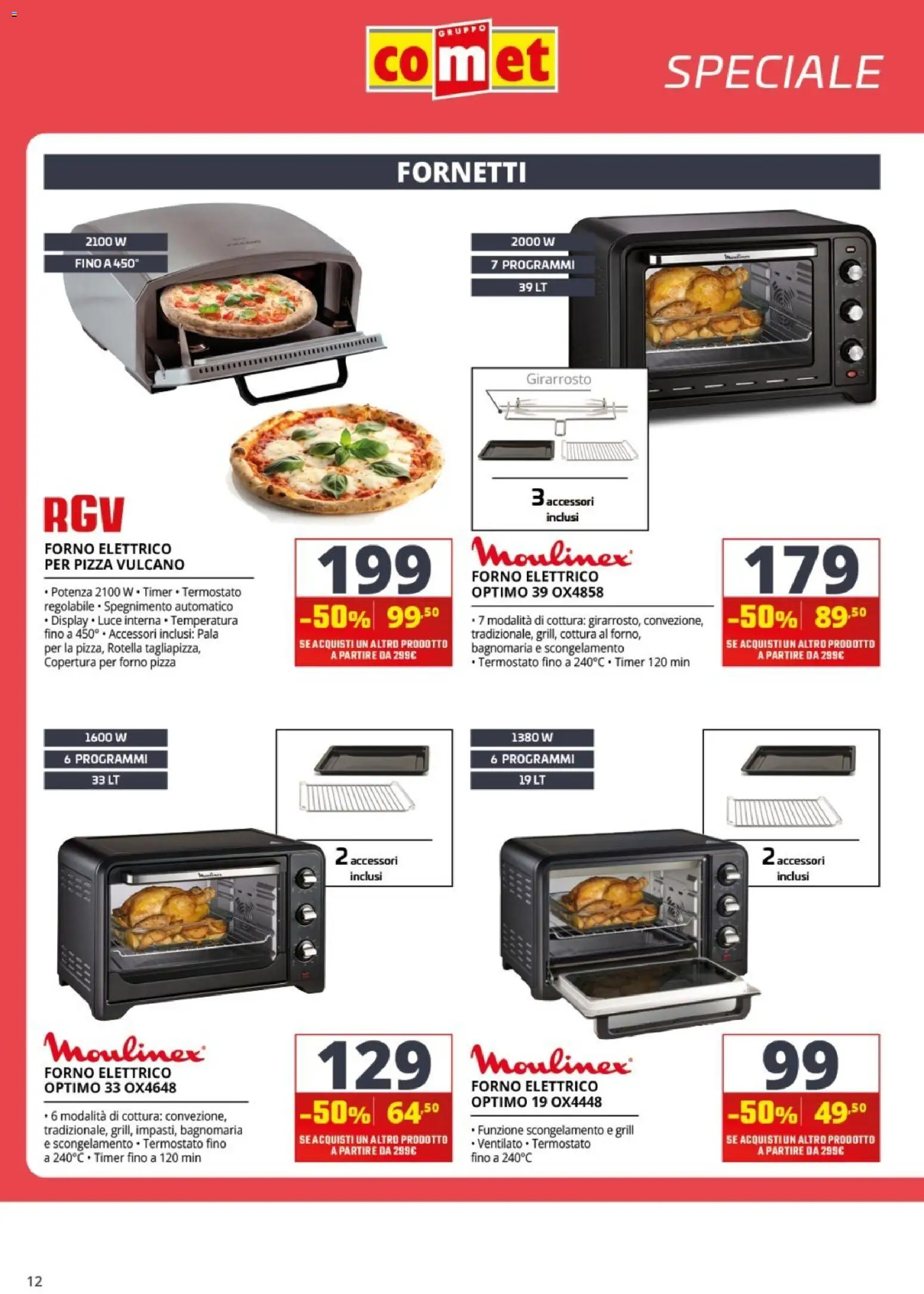 Volantino Comet del 24/09/2026 | Pagina: 12 | Prodotti: Pizza, Forno, Forno elettrico